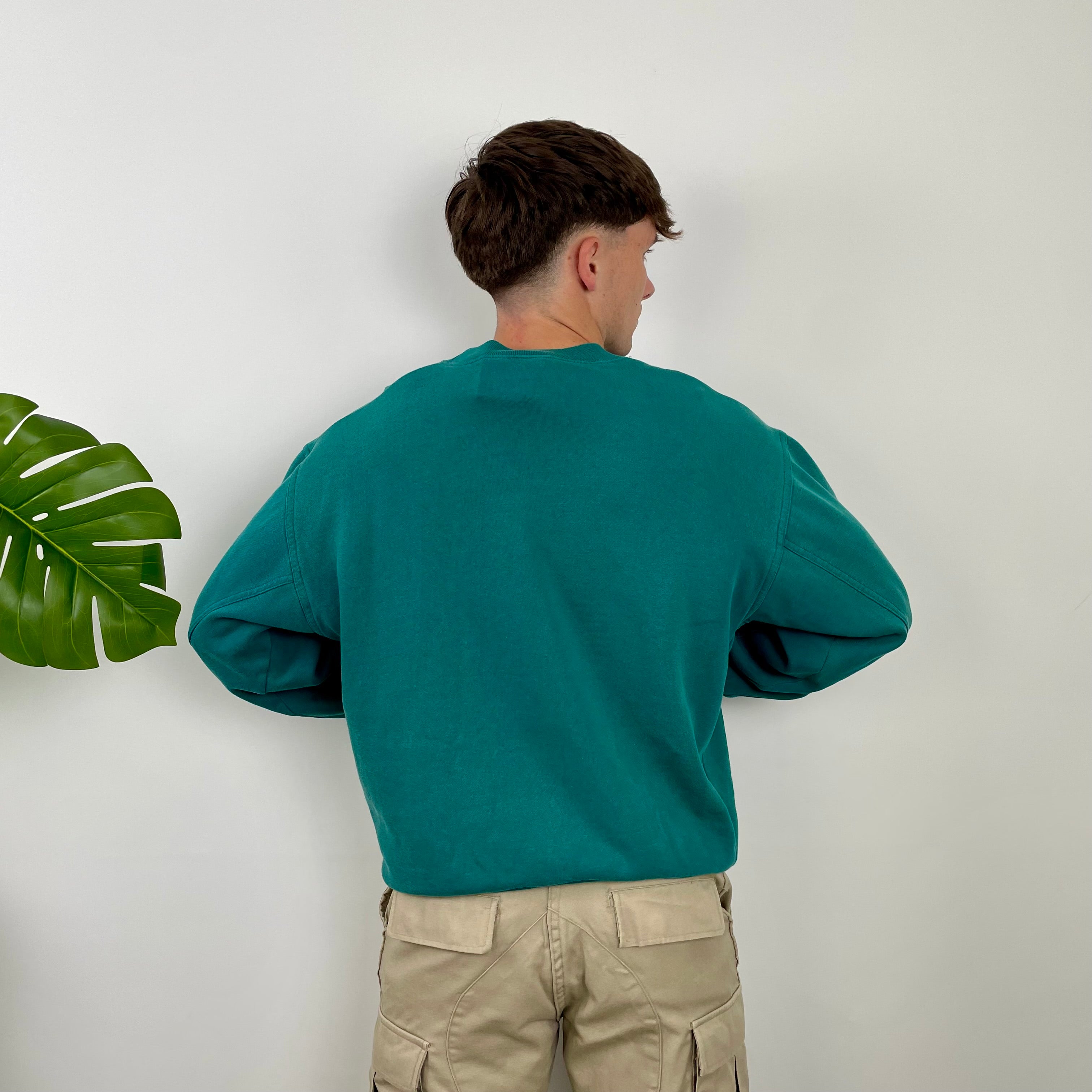 Nike Green Embroidered Spell Out Sweatshirt (M)