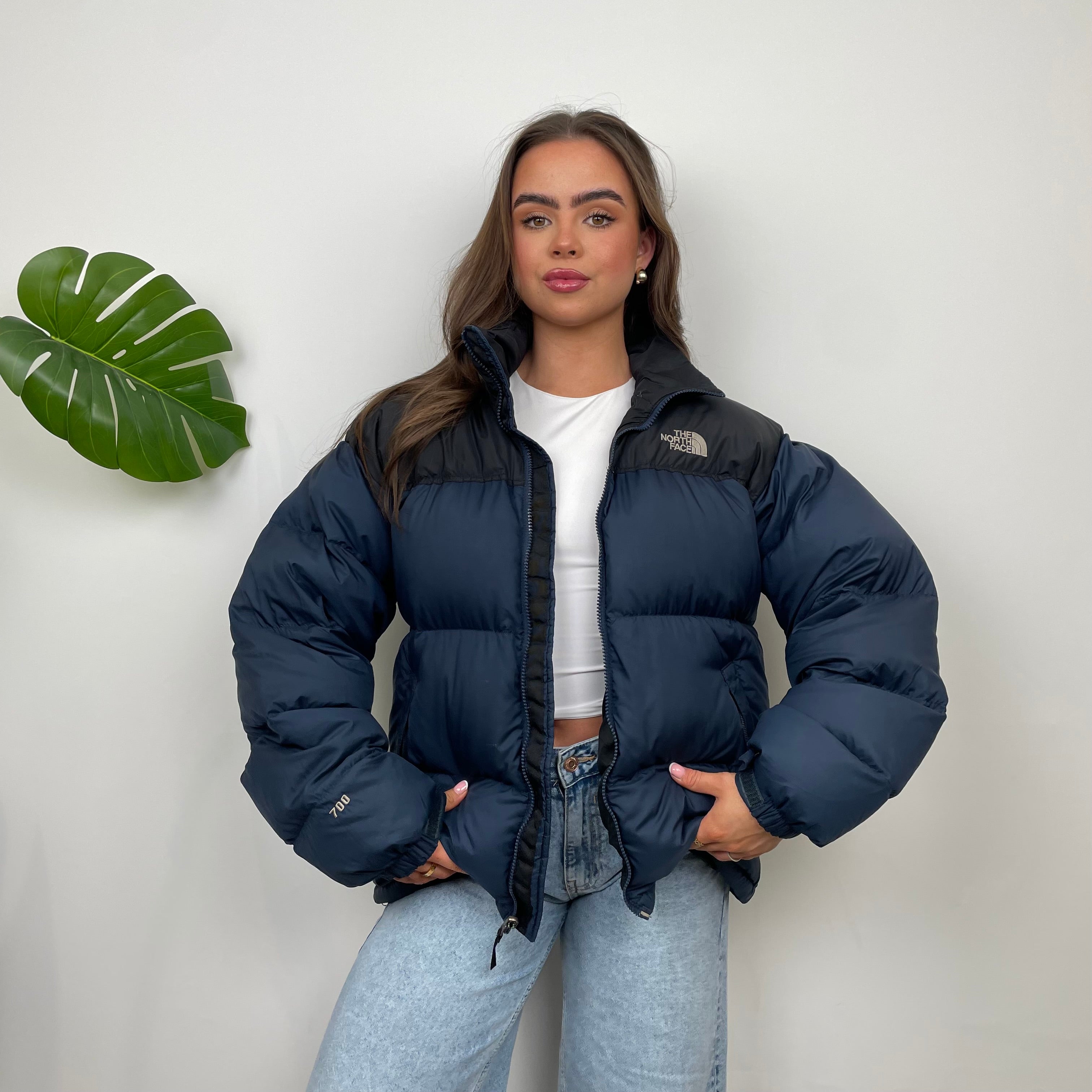 Puffer Jacket Navy Blue North Face Nuptse M The North Face RARE Navy Nuptse 700 Puffer Jacket (M) – Jamie