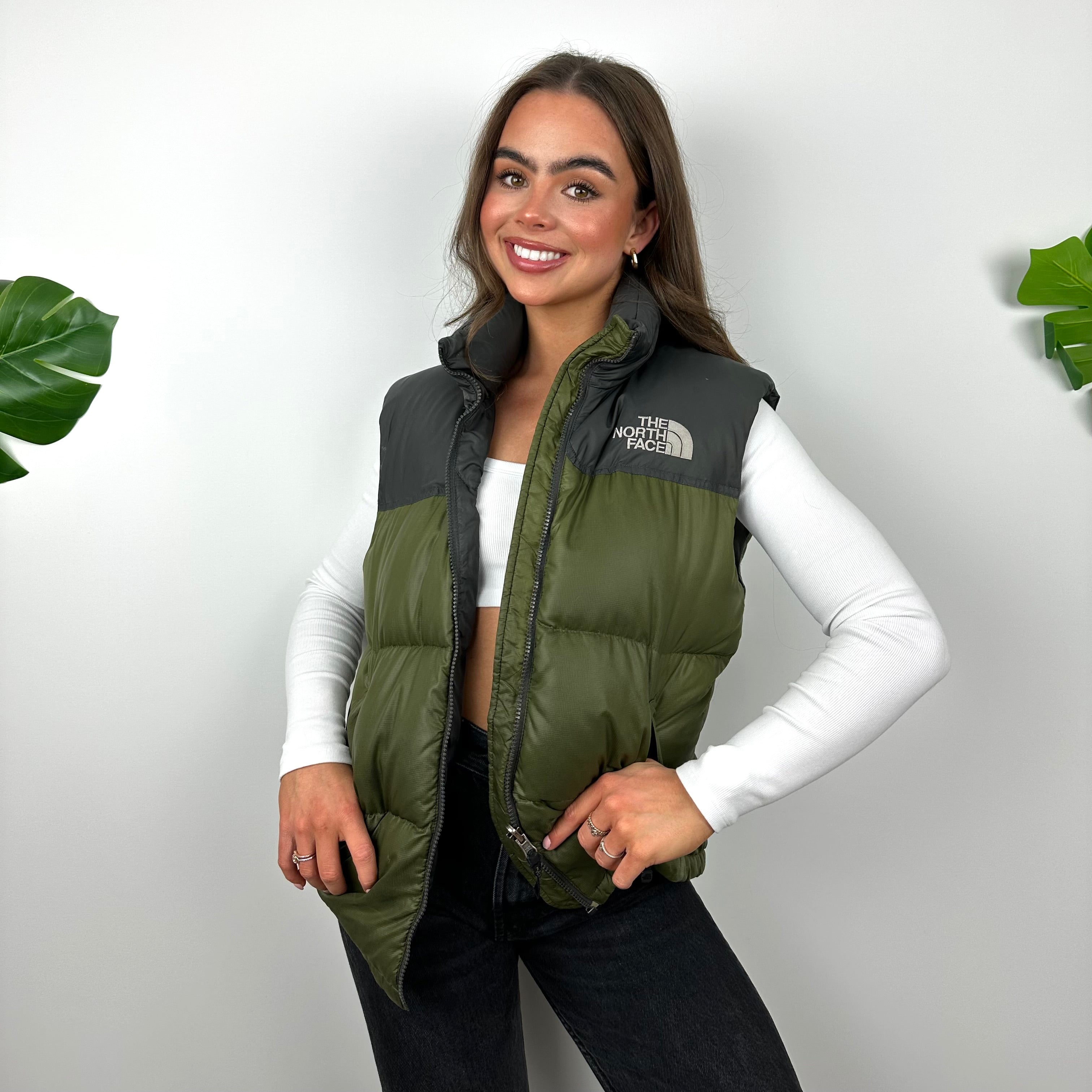 The North Face RARE Green Nuptse 700 Puffer Gilet (M)