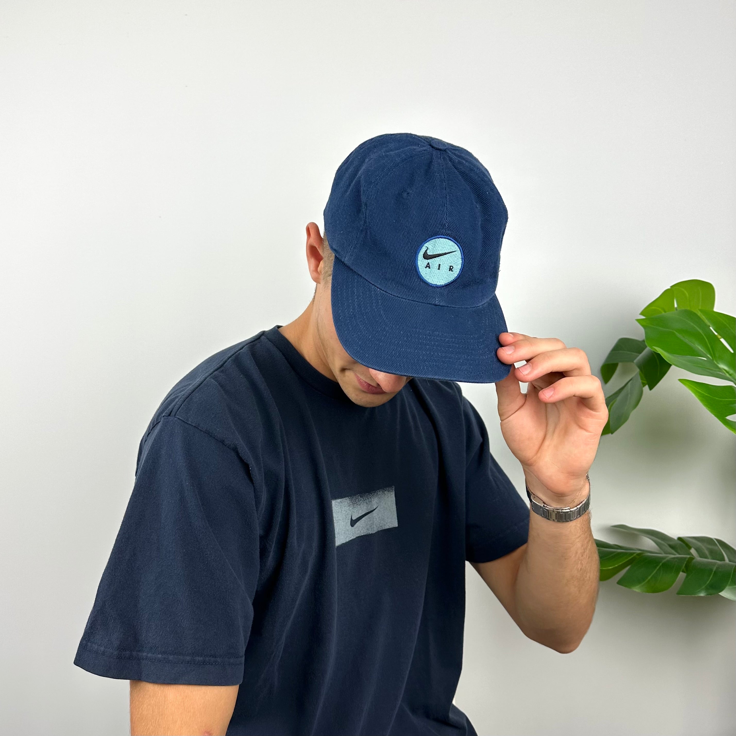 Nike Air RARE Navy Embroidered Spell Out Cap