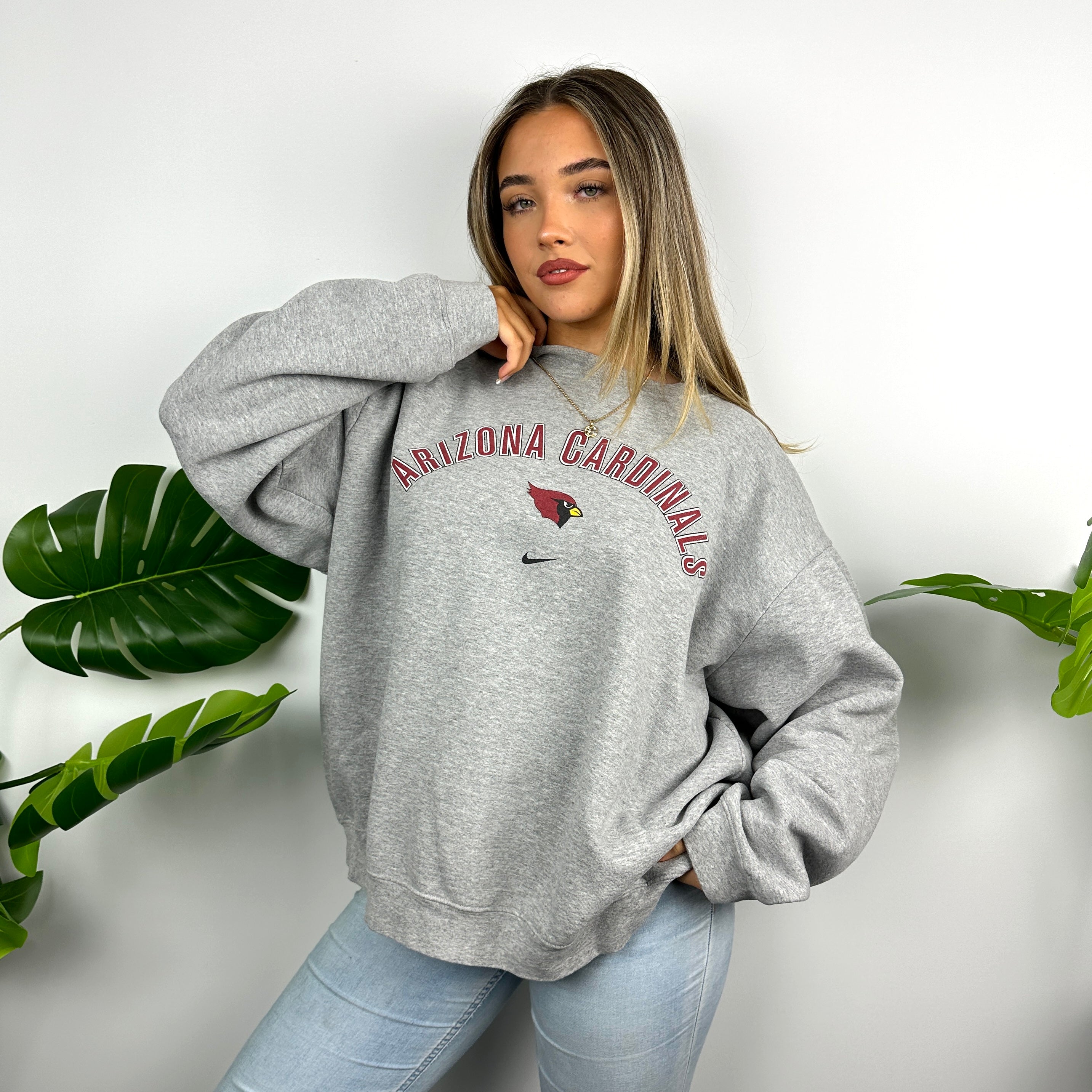 Nike x Arizona Cardinals Grey Spell Out Sweatshirt (XXL)