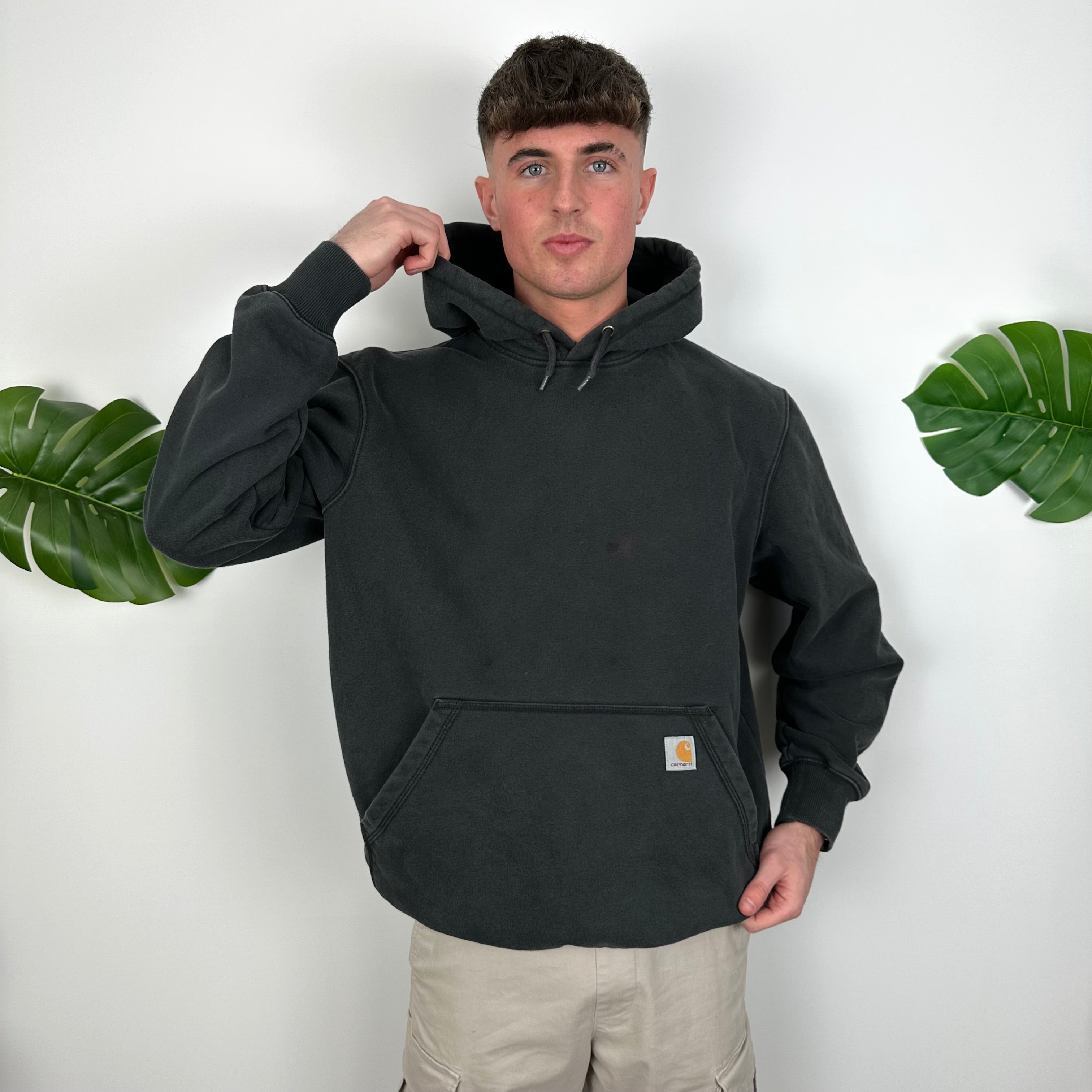 Carhartt Black Embroidered Logo Hoodie (L)