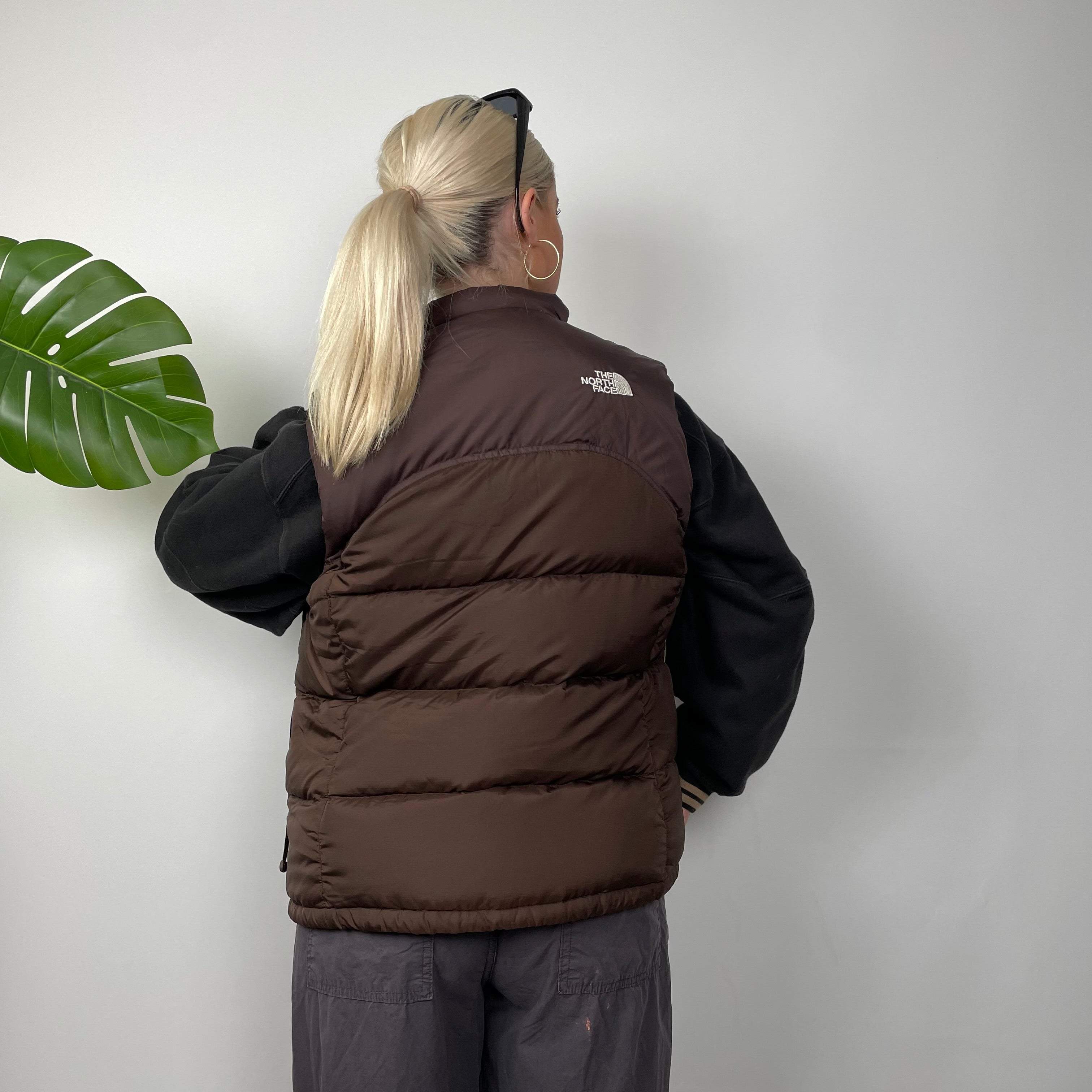 The North Face RARE Brown Nuptse 700 Puffer Gilet (S)