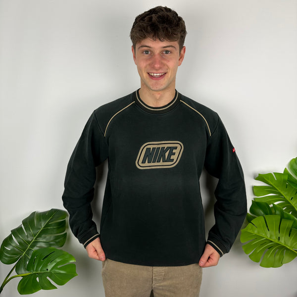 Nike Black Embroidered Spell Out Sweatshirt (M)