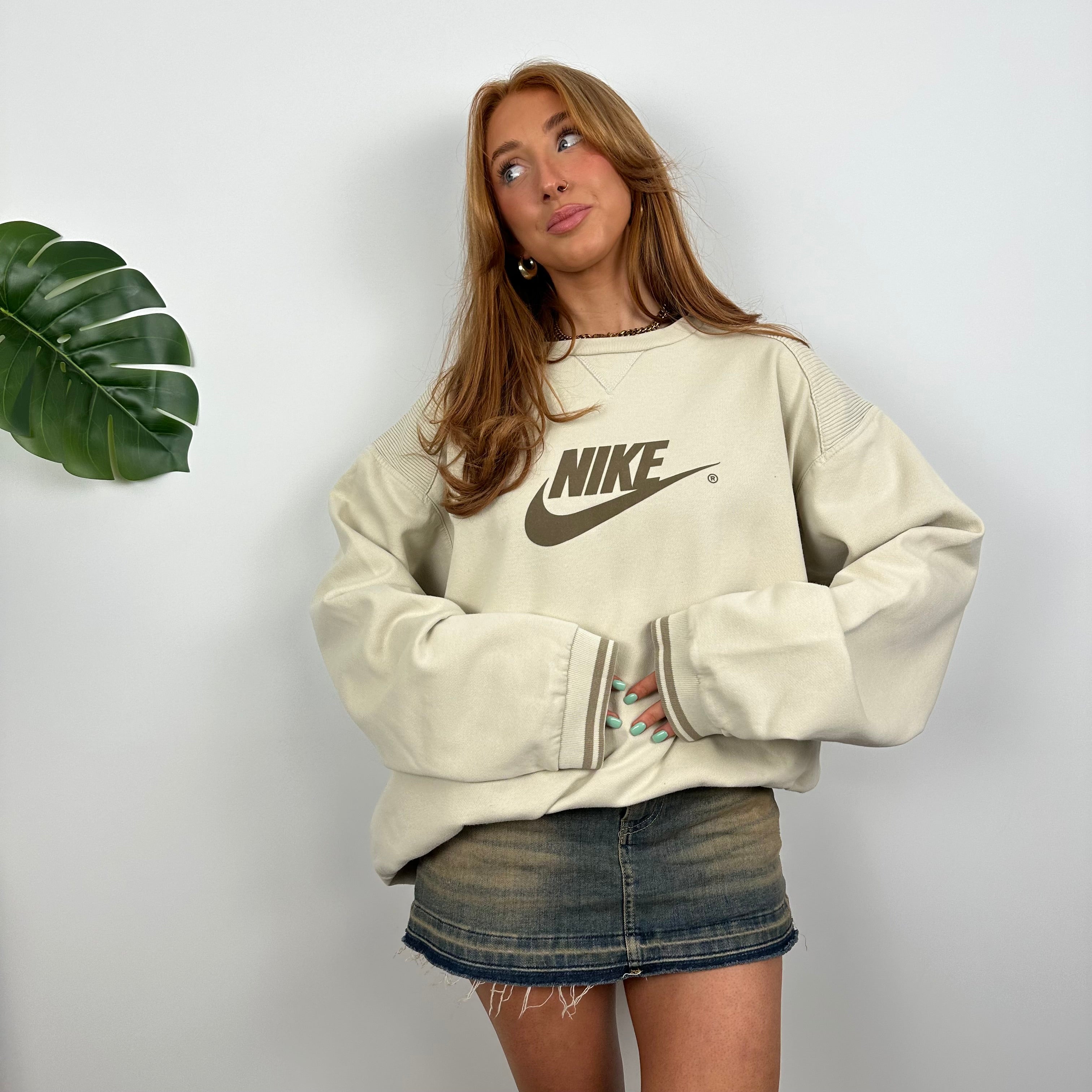 Nike Cream Spell Out Sweatshirt (L)