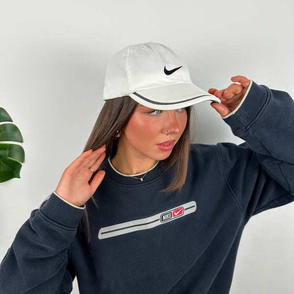 Nike RARE White Embroidered Swoosh Cap