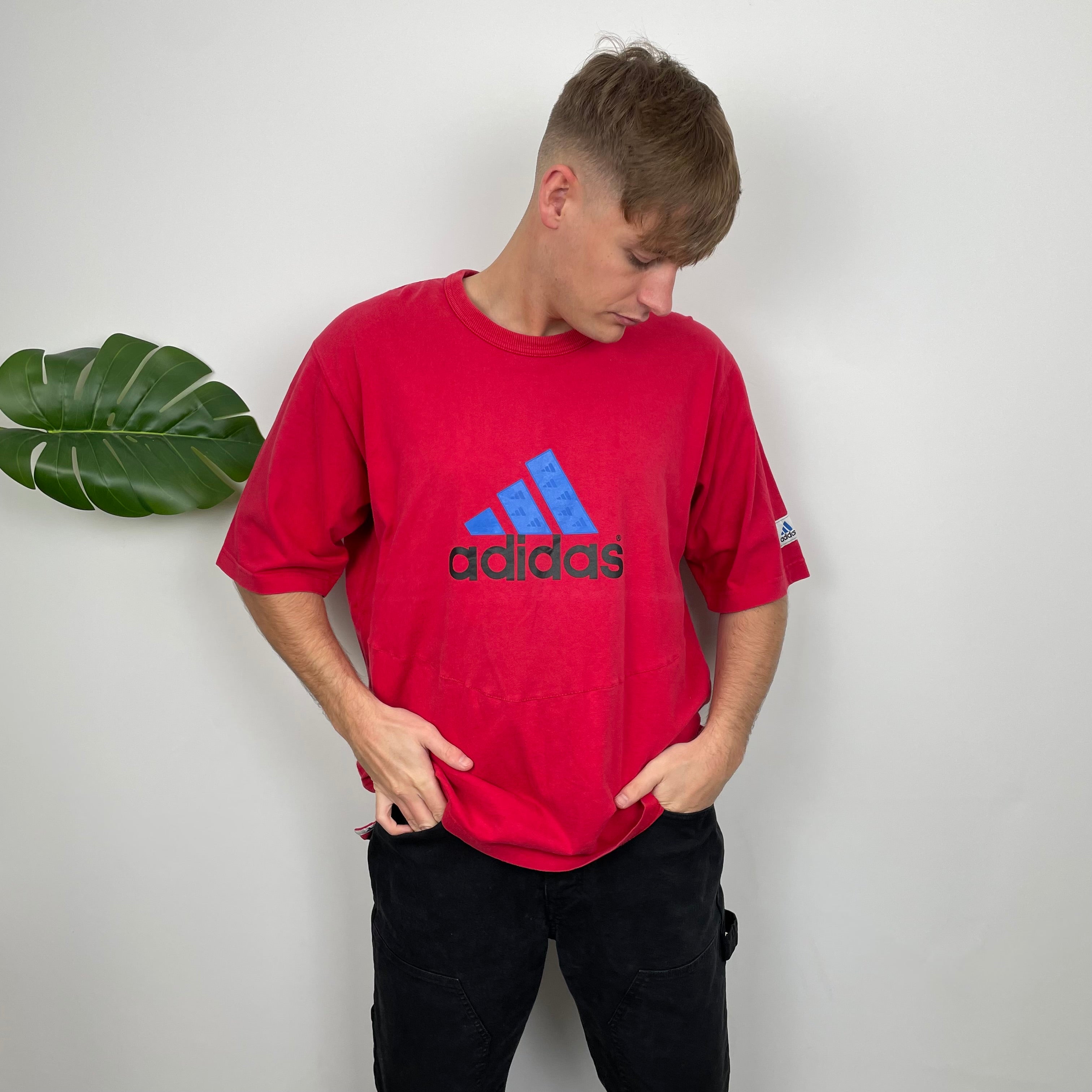 Adidas RARE Red Spell Out T Shirt (L)