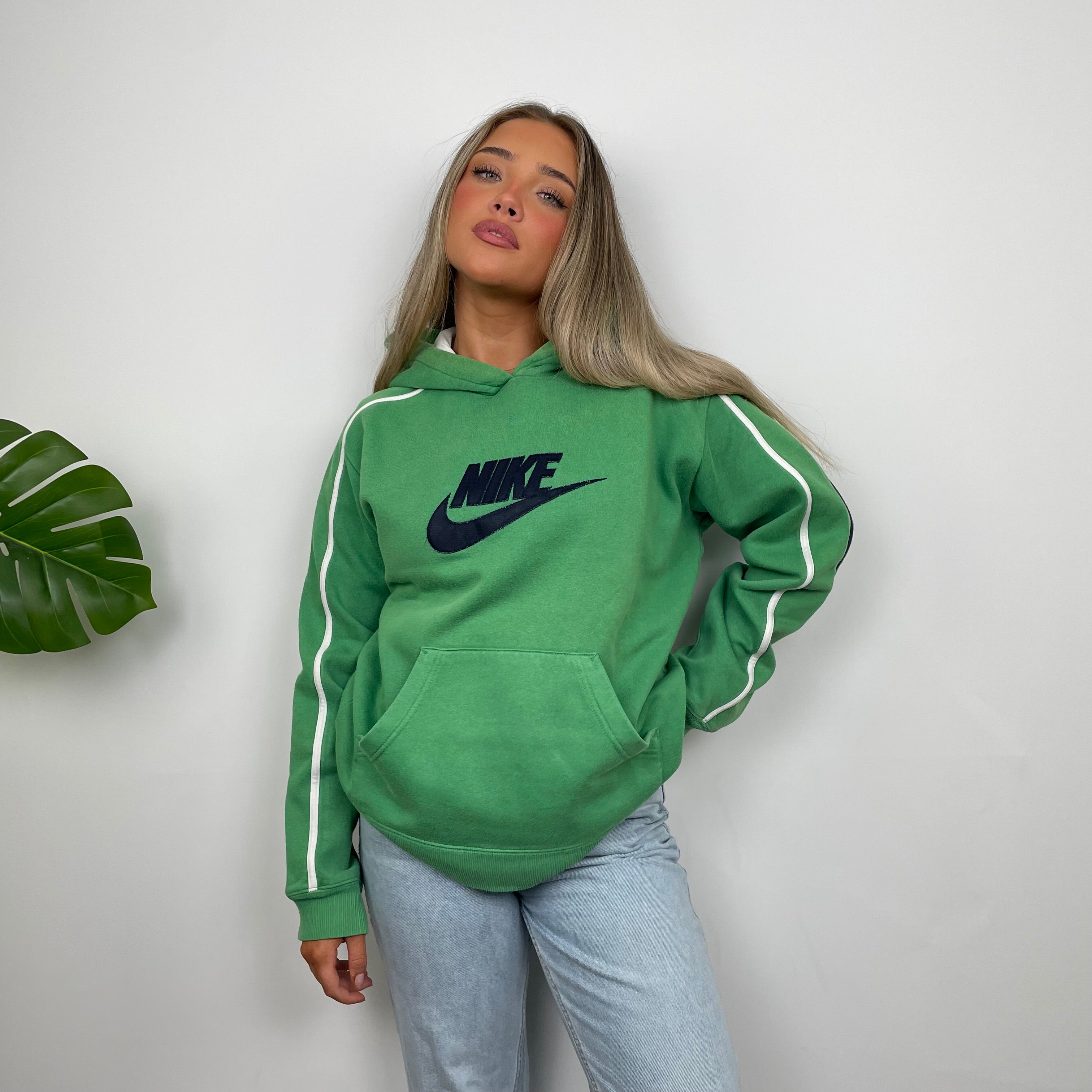 Nike Green Embroidered Spell Out Hoodie (M)