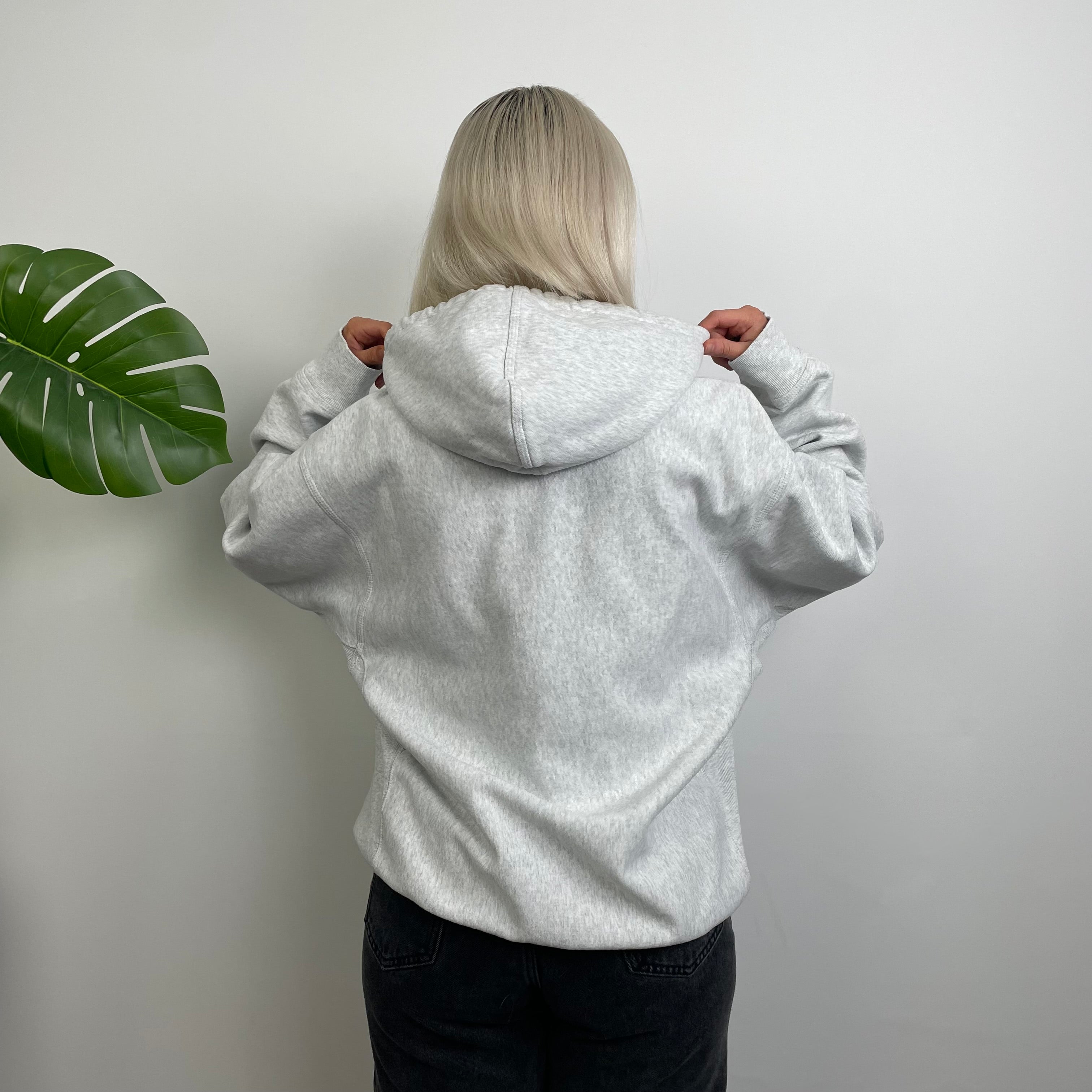 Carhartt RARE Grey Embroidered Spell Out Hoodie (L)