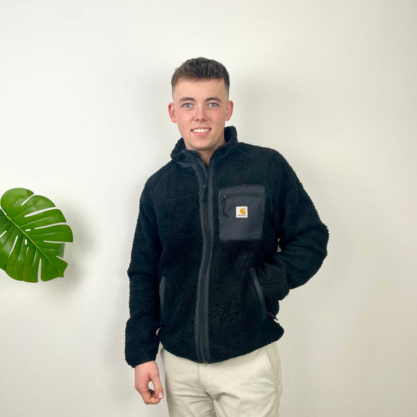 Carhartt Black Teddy Bear Sherpa Fleece Zip Up Jacket (M)