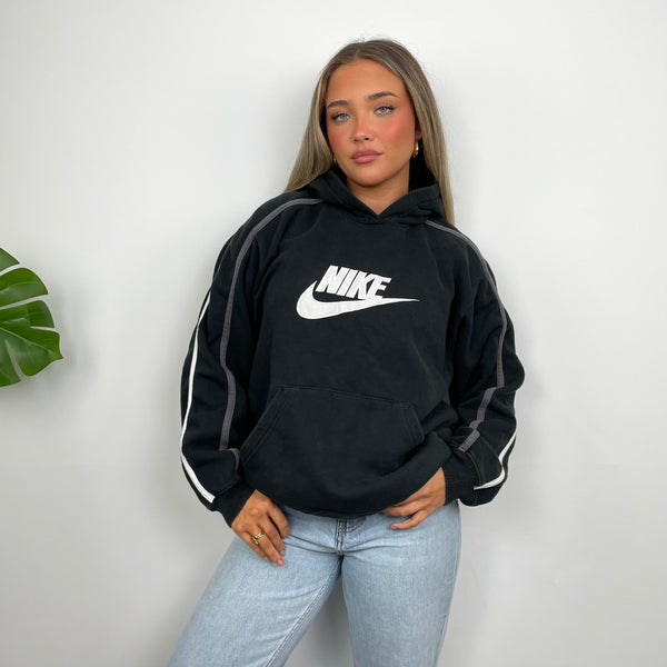 Nike Black Embroidered Spell Out Hoodie (M)