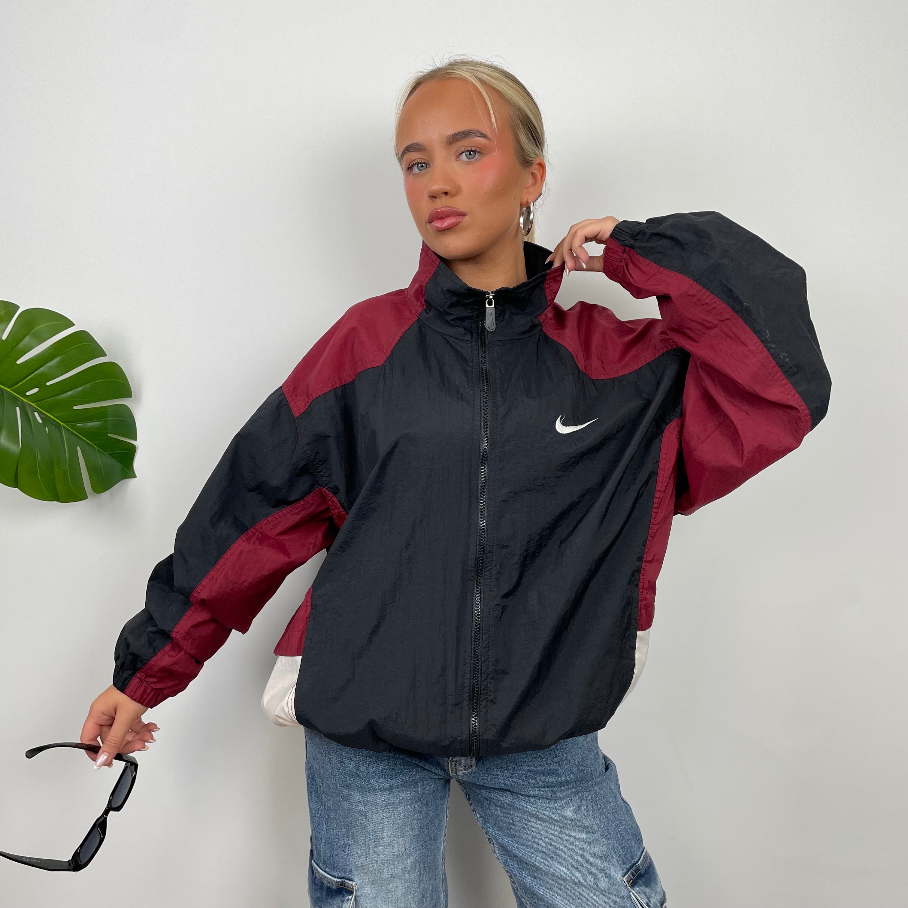 Nike Embroidered Swoosh Windbreaker Jacket (L)