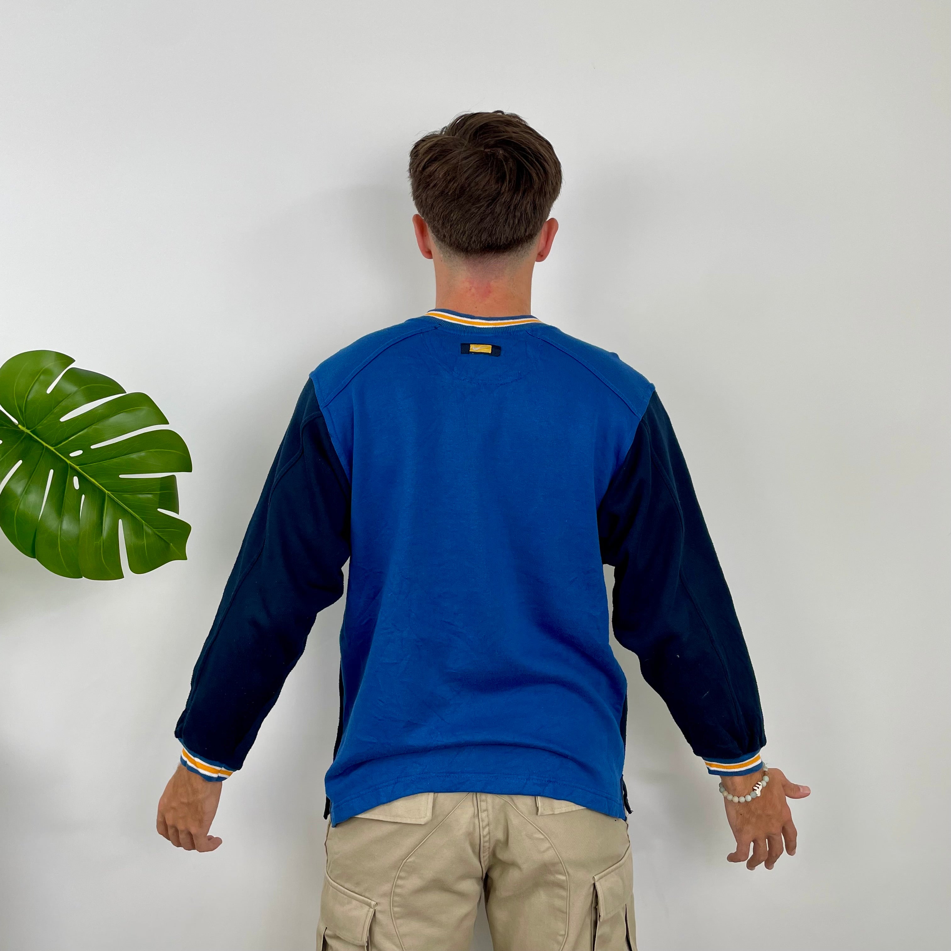 Nike RARE Blue Embroidered Swoosh Sweatshirt (S)