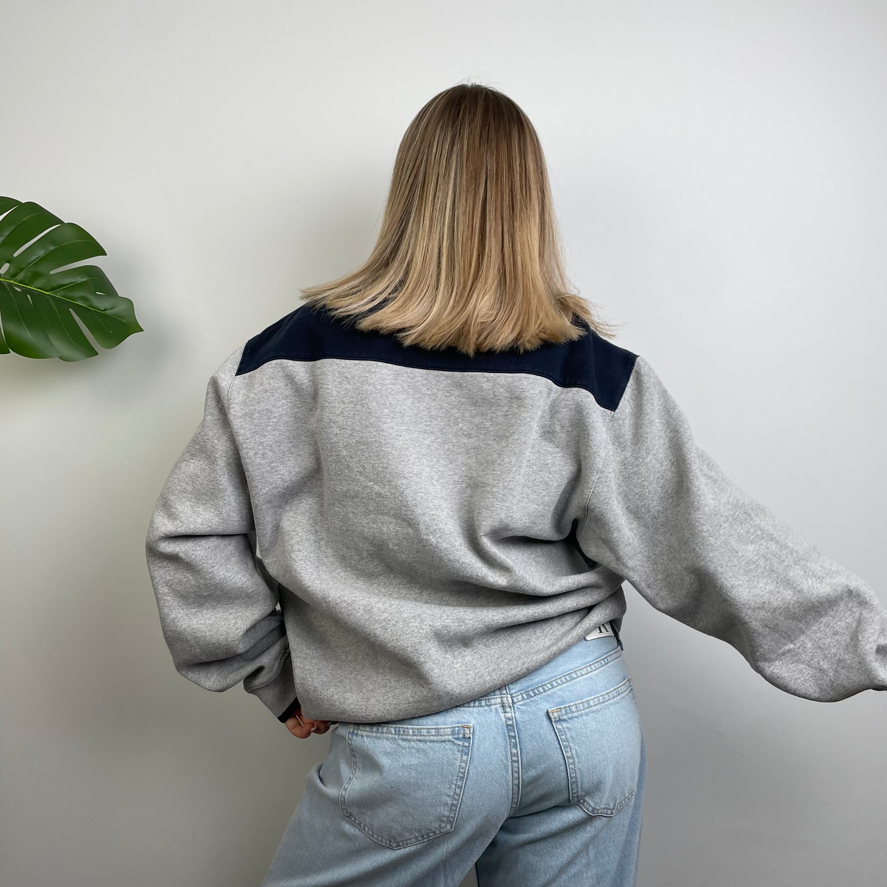 Adidas RARE Grey Embroidered Spell Out Sweatshirt (L)