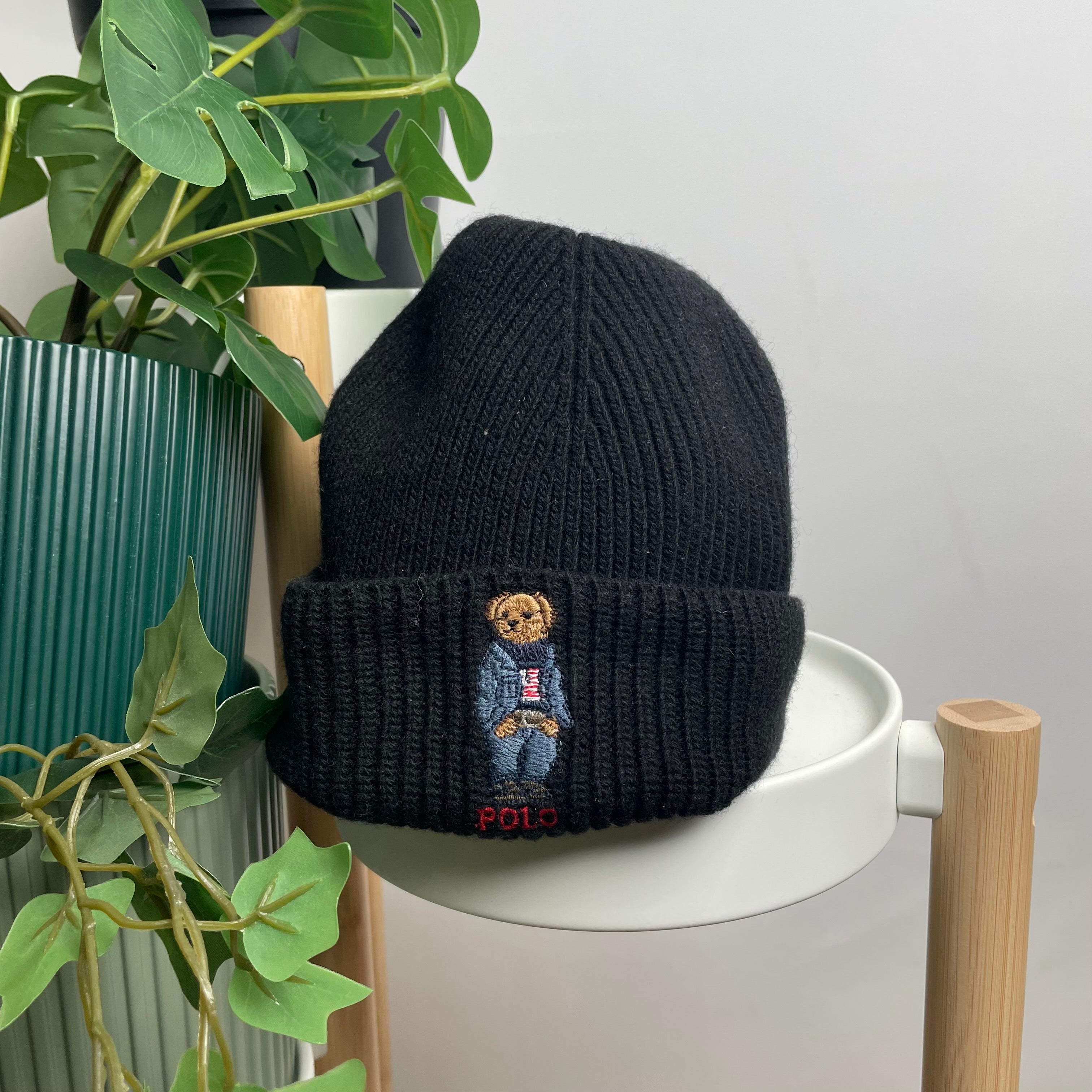 Polo Ralph Lauren Bear Beanie in Black