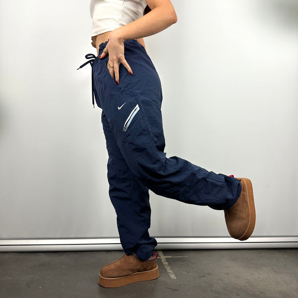 Nike Navy Embroidered Swoosh Track Pants (S)