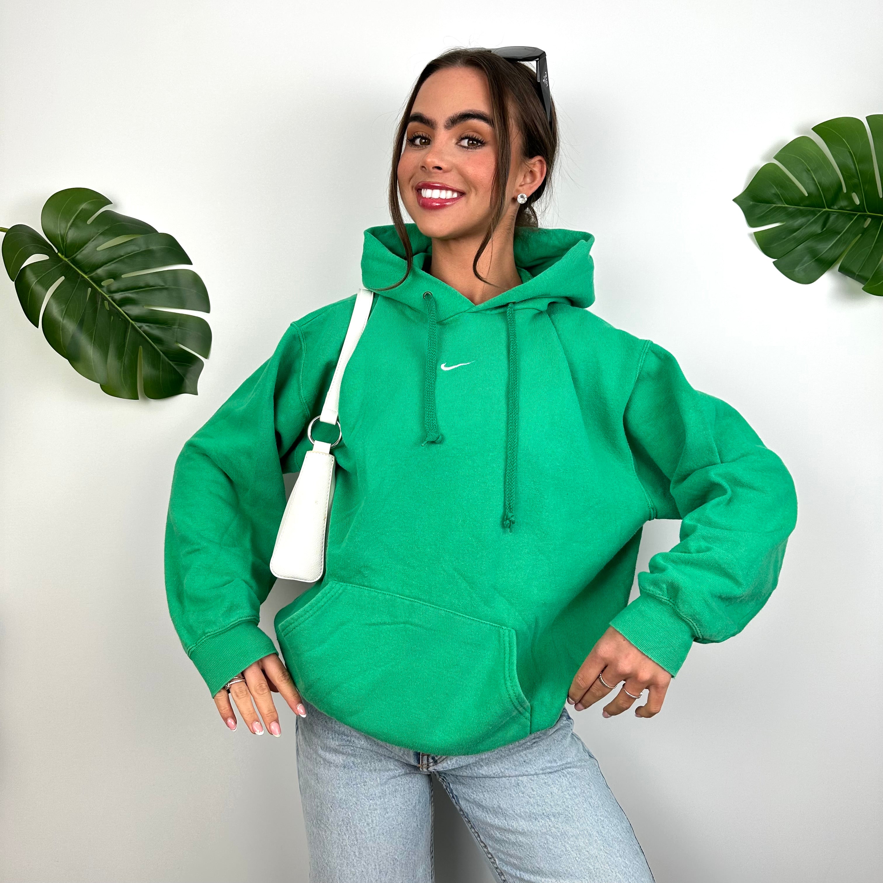 Nike Green Embroidered Centre Swoosh Hoodie (M)