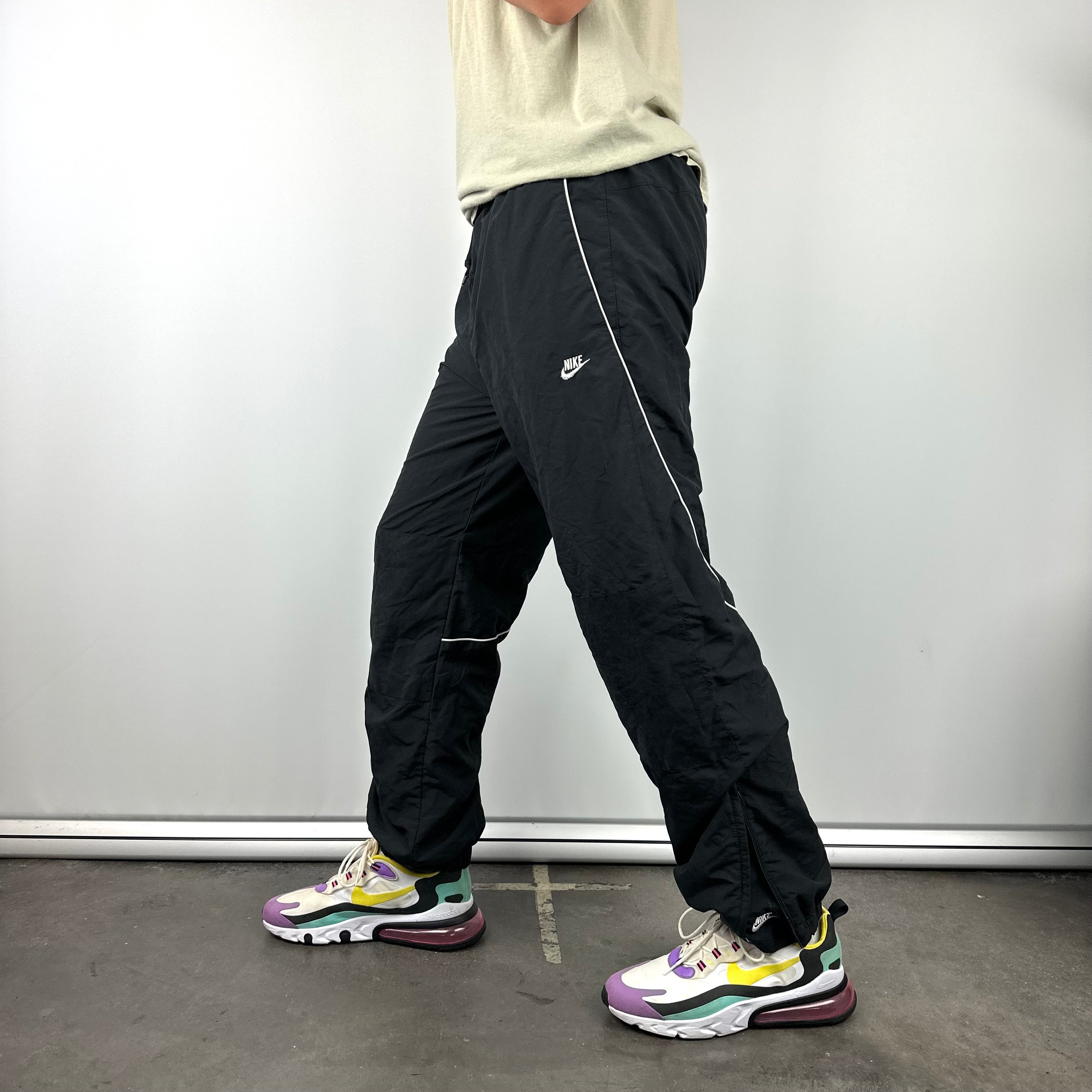 Nike Black Embroidered Spell Out Track Pants (L)