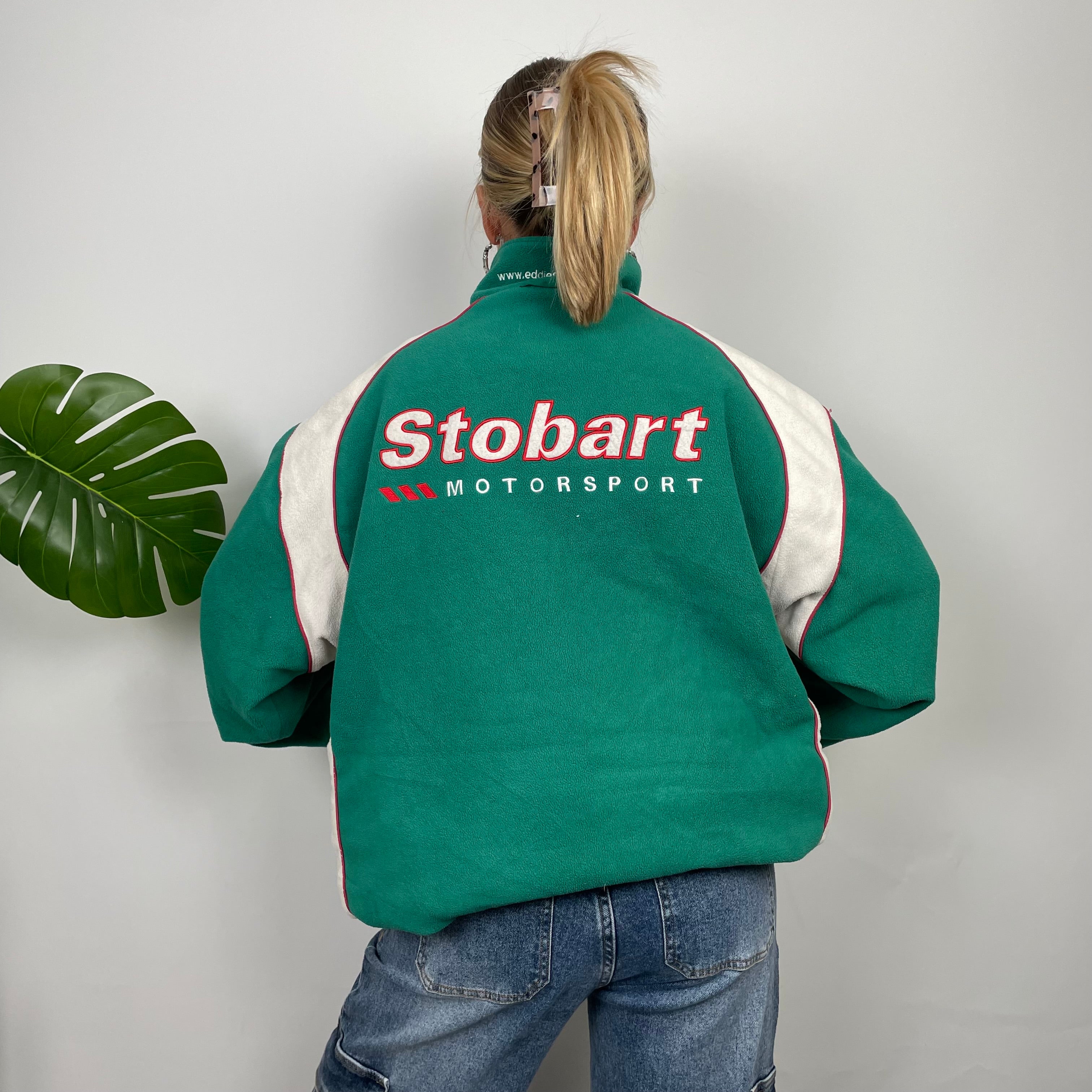 Stobart Racing Green Embroidered Spell Out Zip Up Hoodie Jacket (XXL)