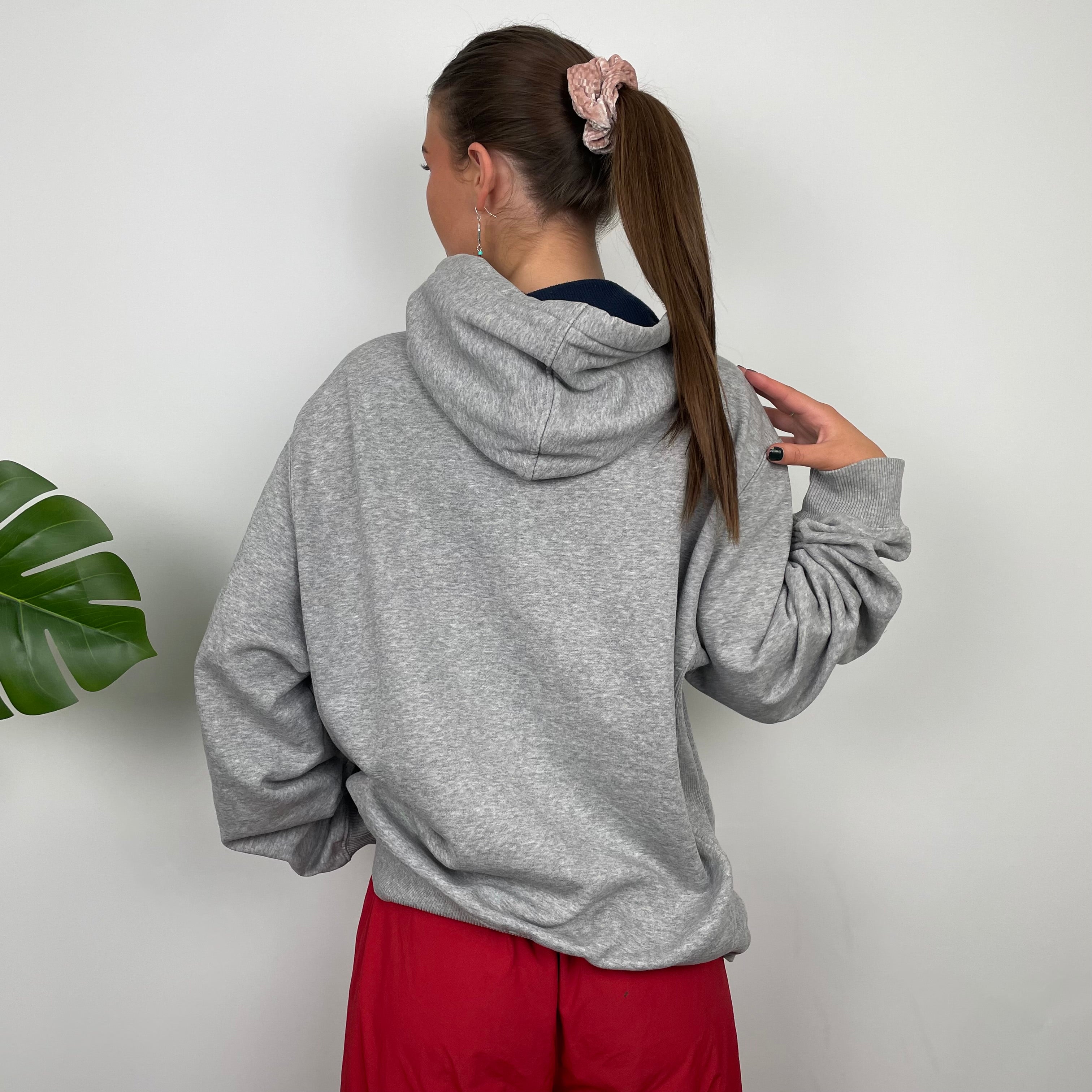 Nike Grey Embroidered Spell Out Hoodie (L)