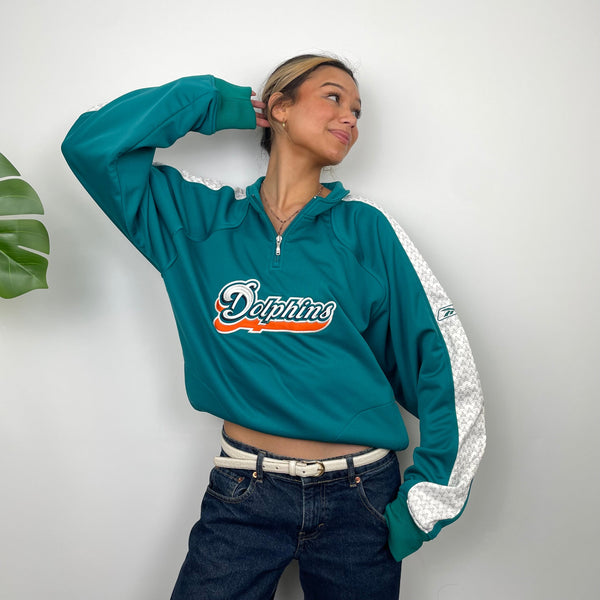 Miami Dolphins RARE NFL Quarter Zip Up Jacket (XL)
