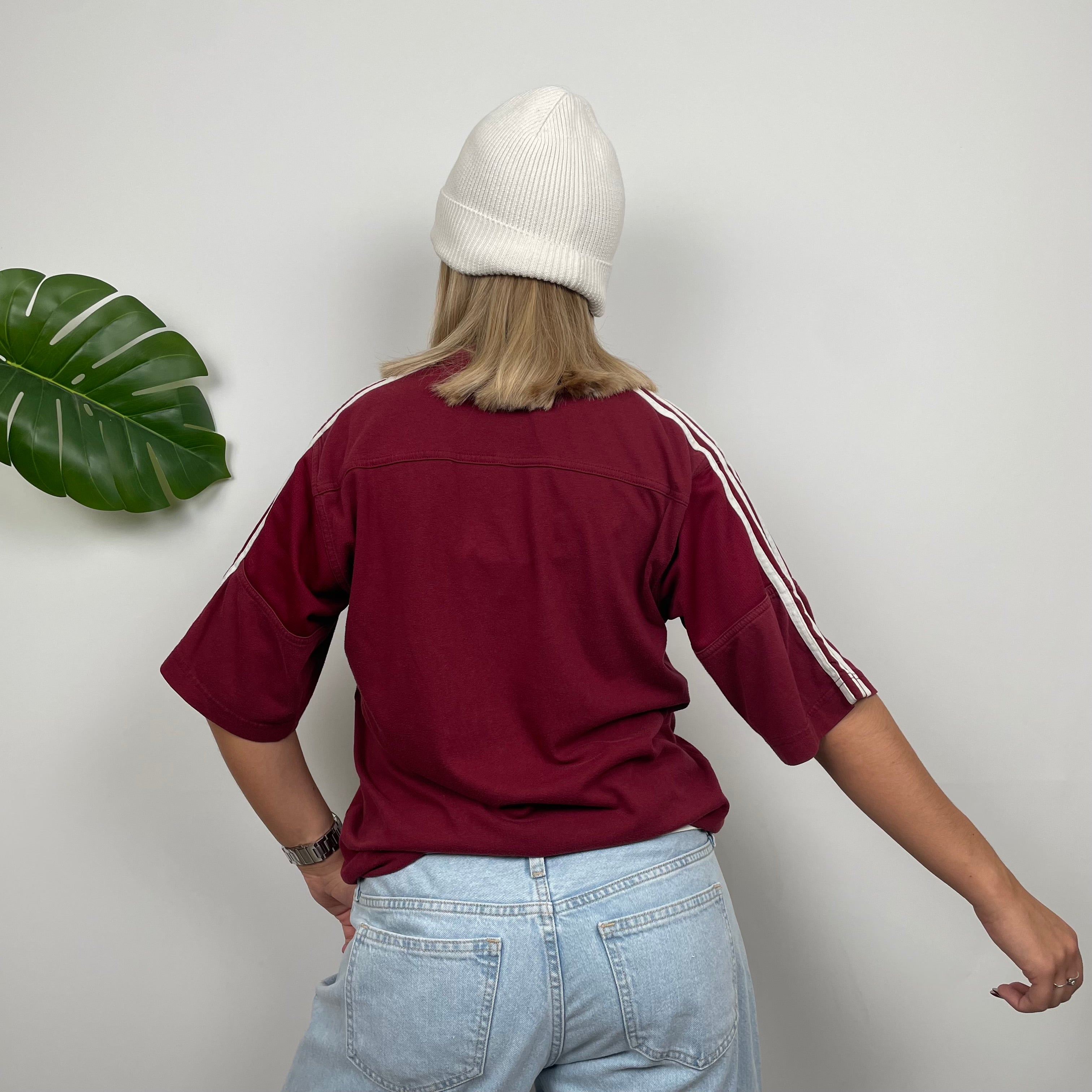 Adidas RARE Maroon Spell Out T Shirt (M)