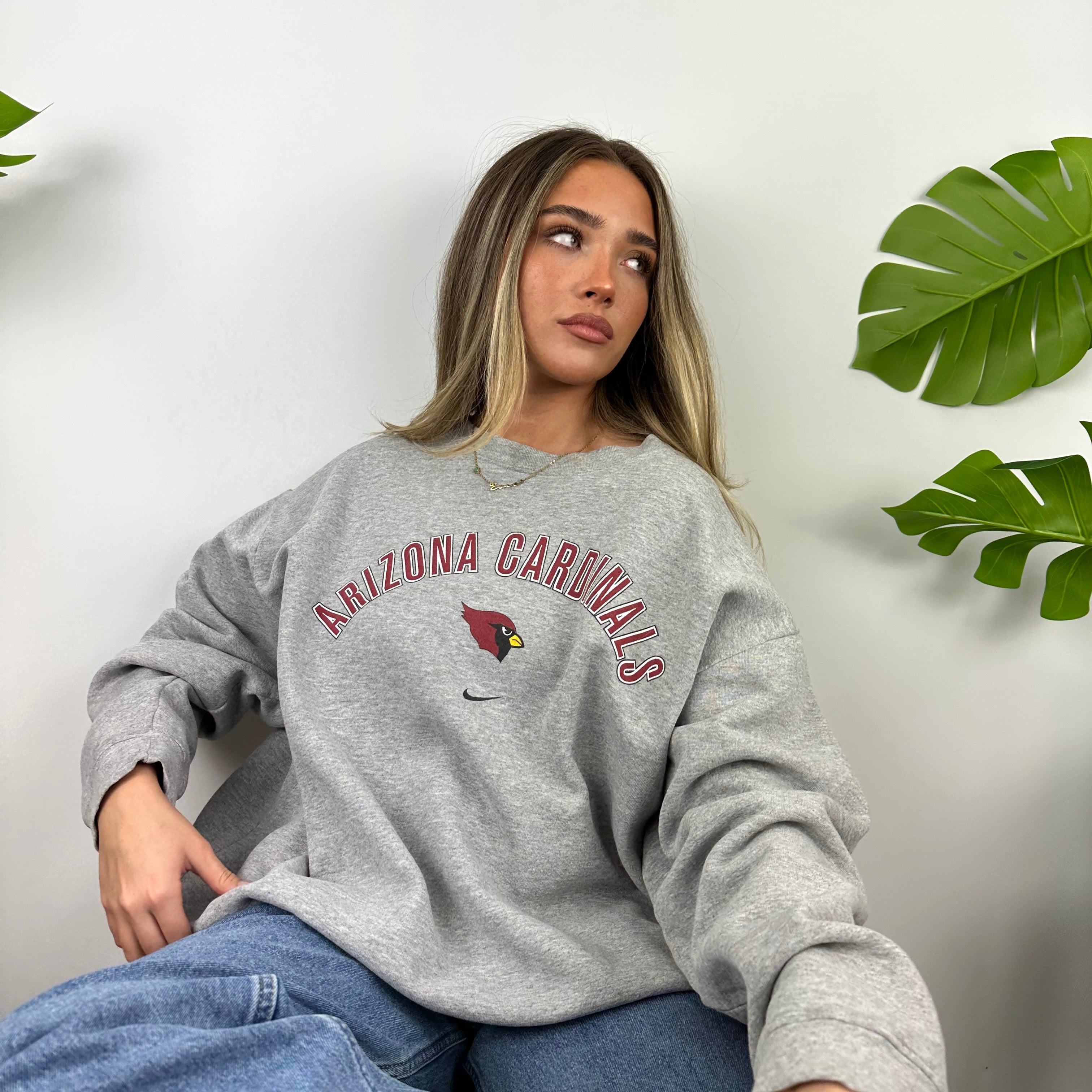 Nike x Arizona Cardinals Grey Spell Out Sweatshirt (XXL)