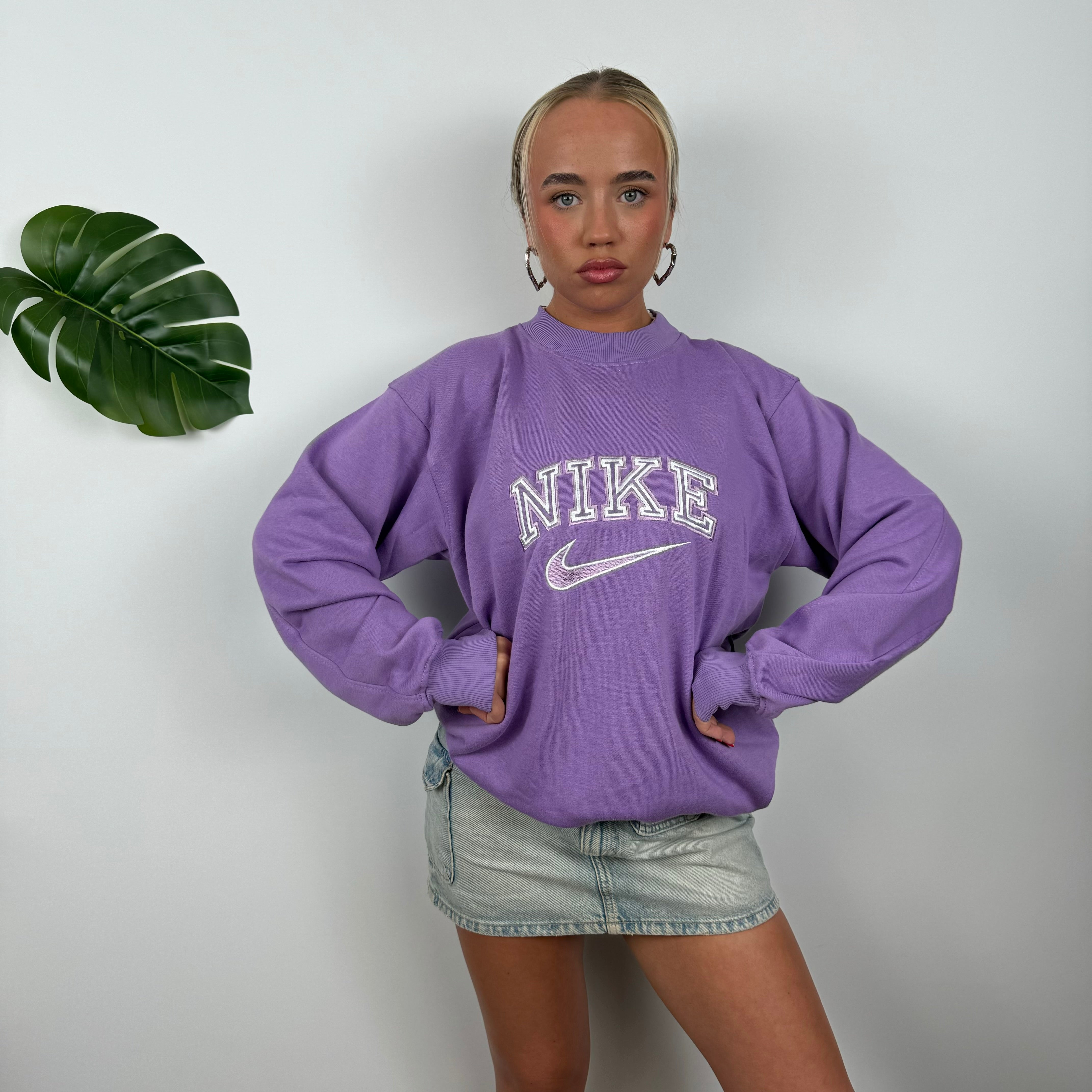 Nike Lilac Embroidered Spell Out Sweatshirt (L)