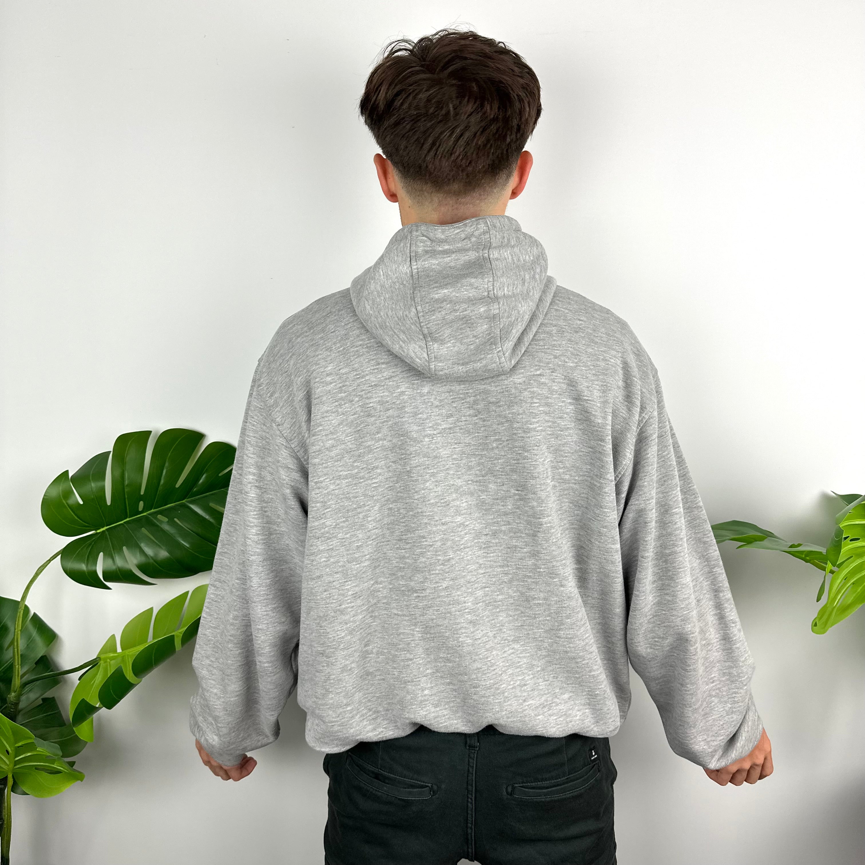 Nike Grey Embroidered Spell Out Hoodie (L)