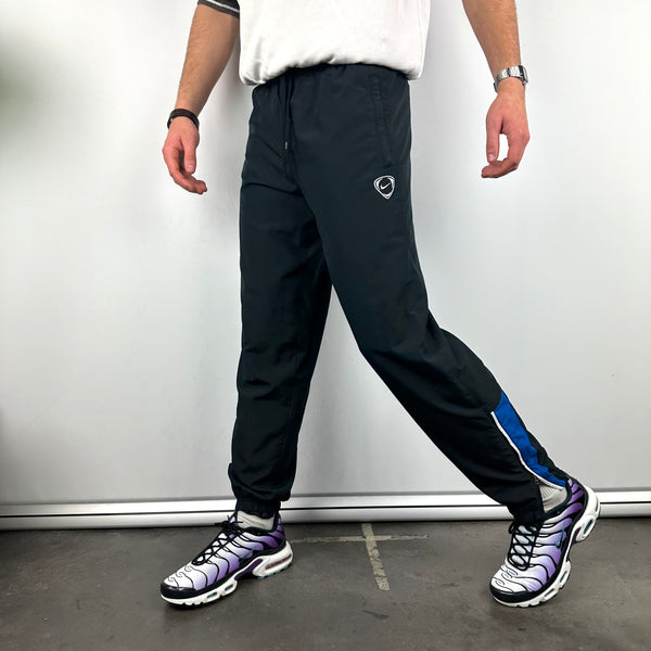 Nike Black Embroidered Swoosh Track Pants (M)