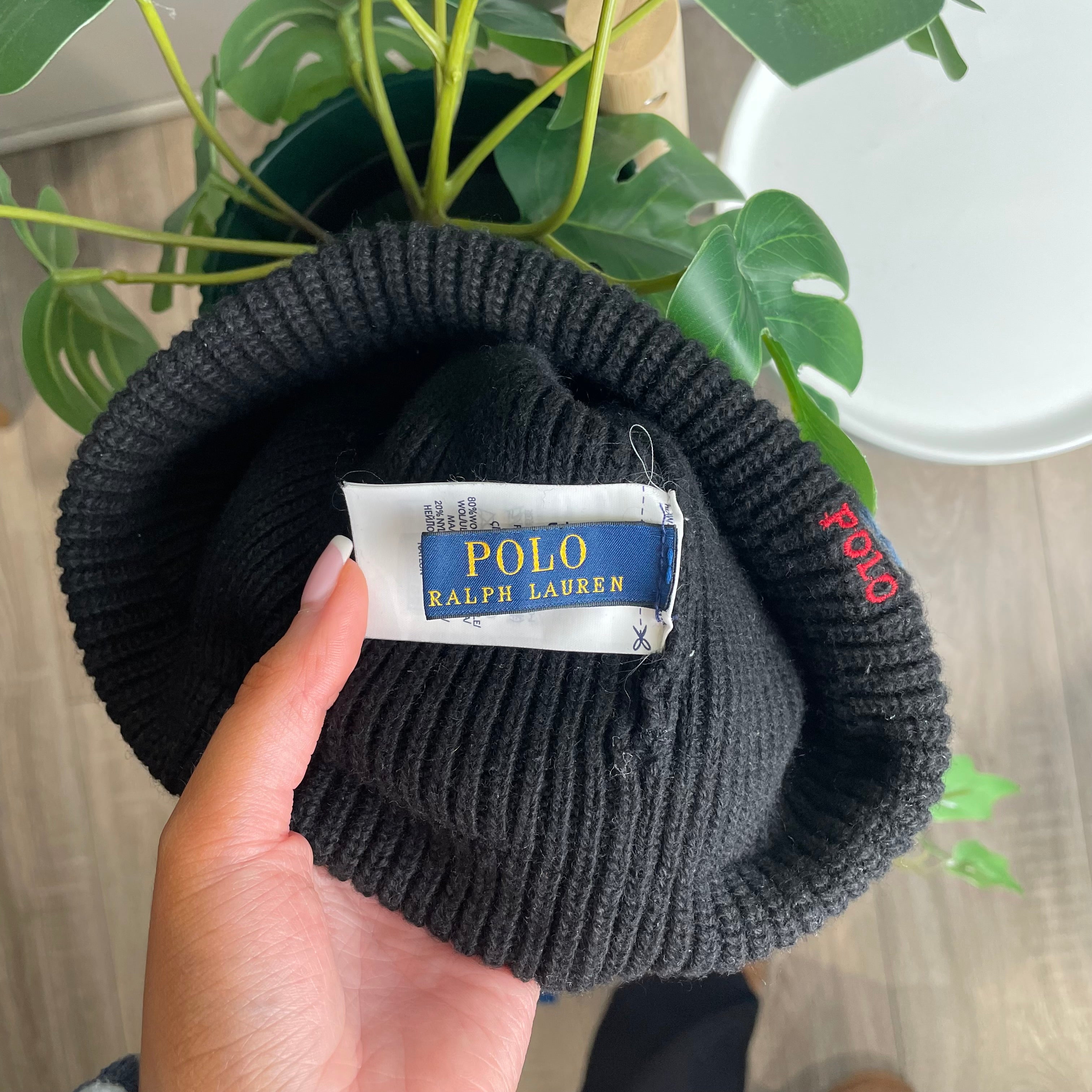 Polo Ralph Lauren Bear Beanie in Black