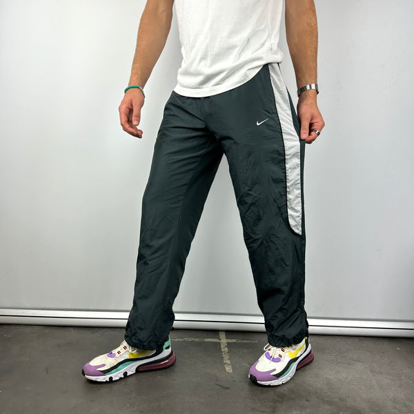 Nike Grey Embroidered Swoosh Track Pants (M)