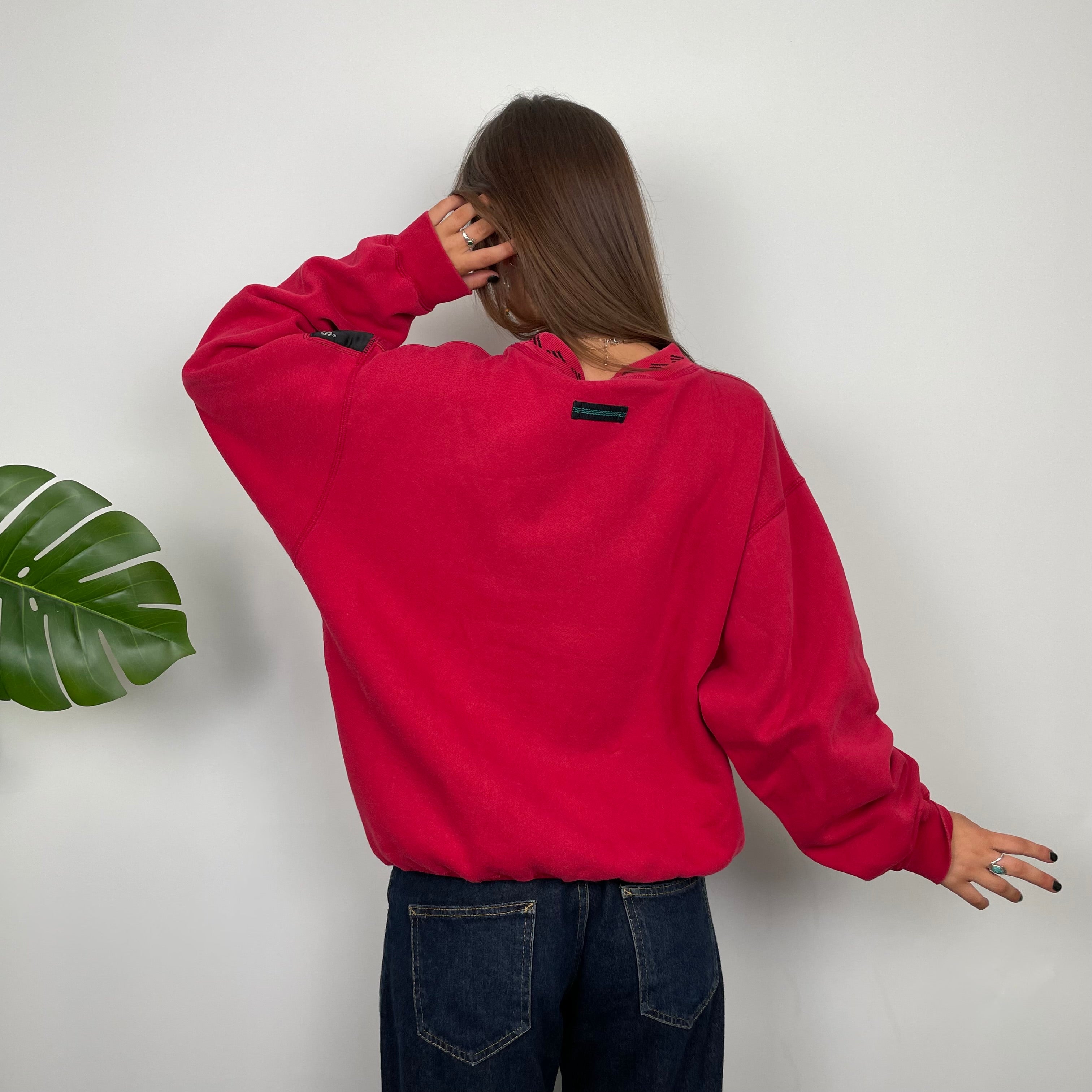 Adidas Equipment RARE Red Embroidered Spell Out Sweatshirt (M)