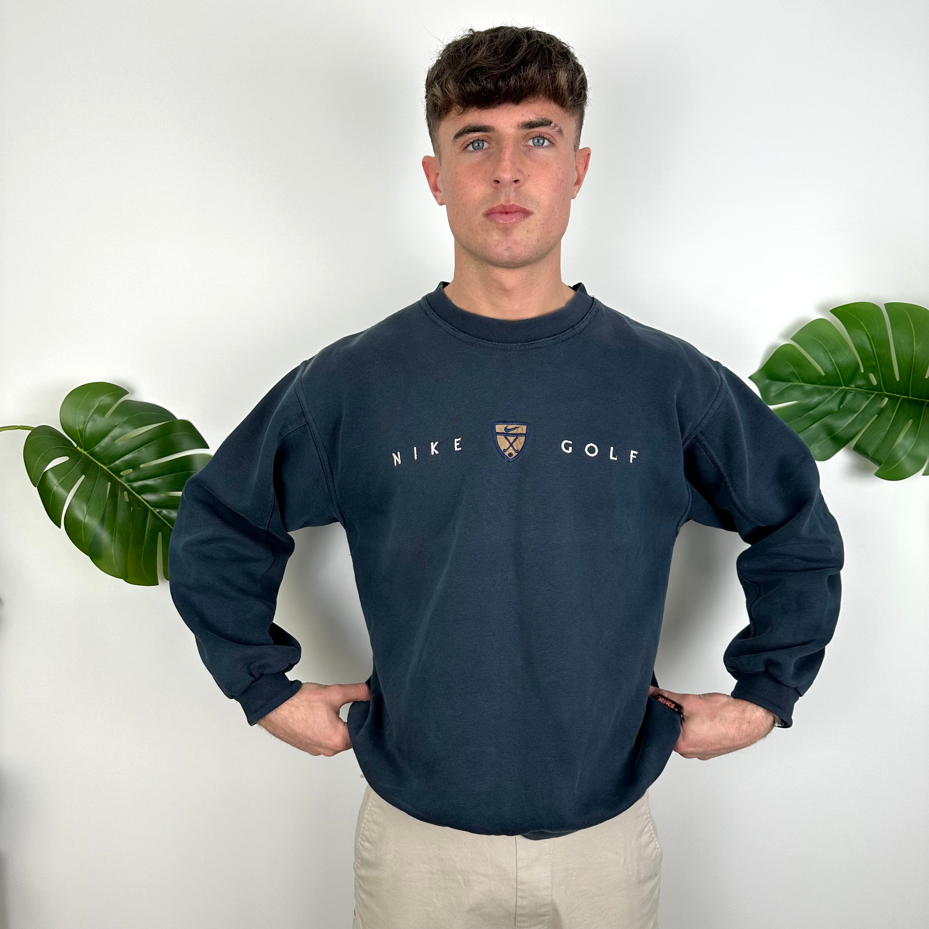 Nike Golf Navy Embroidered Spell Out Sweatshirt (L)