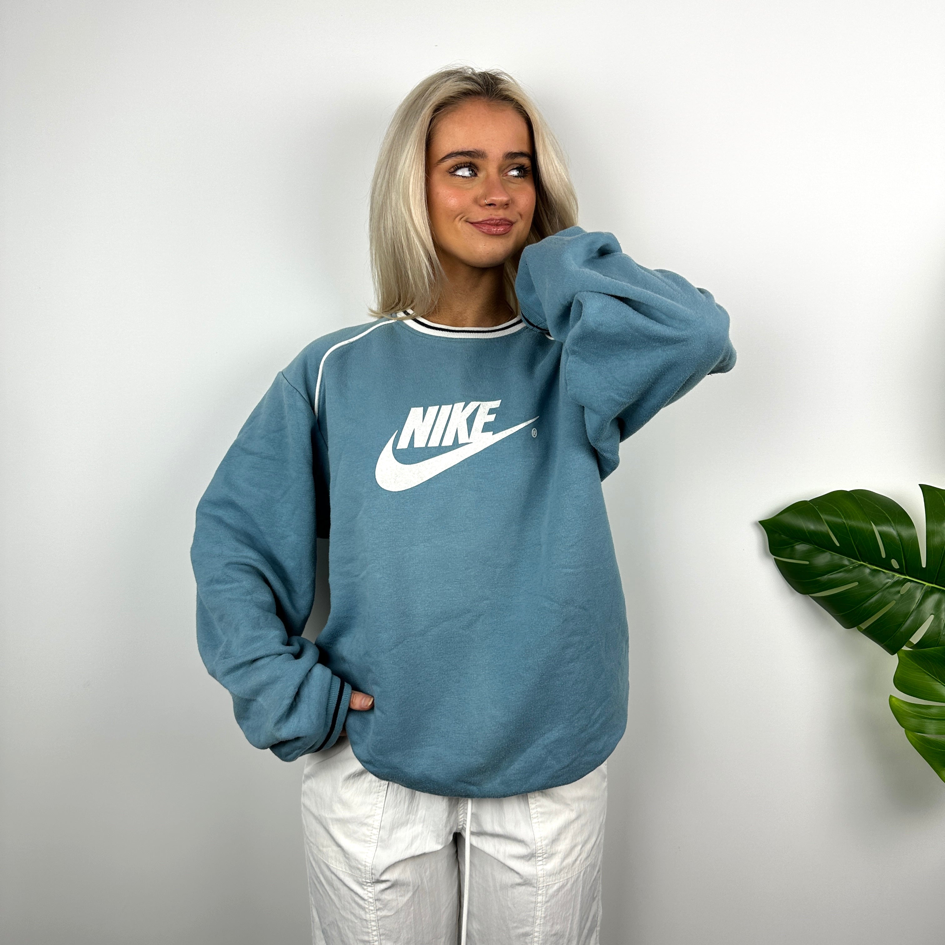 Nike Baby Blue Spell Out Sweatshirt (M)