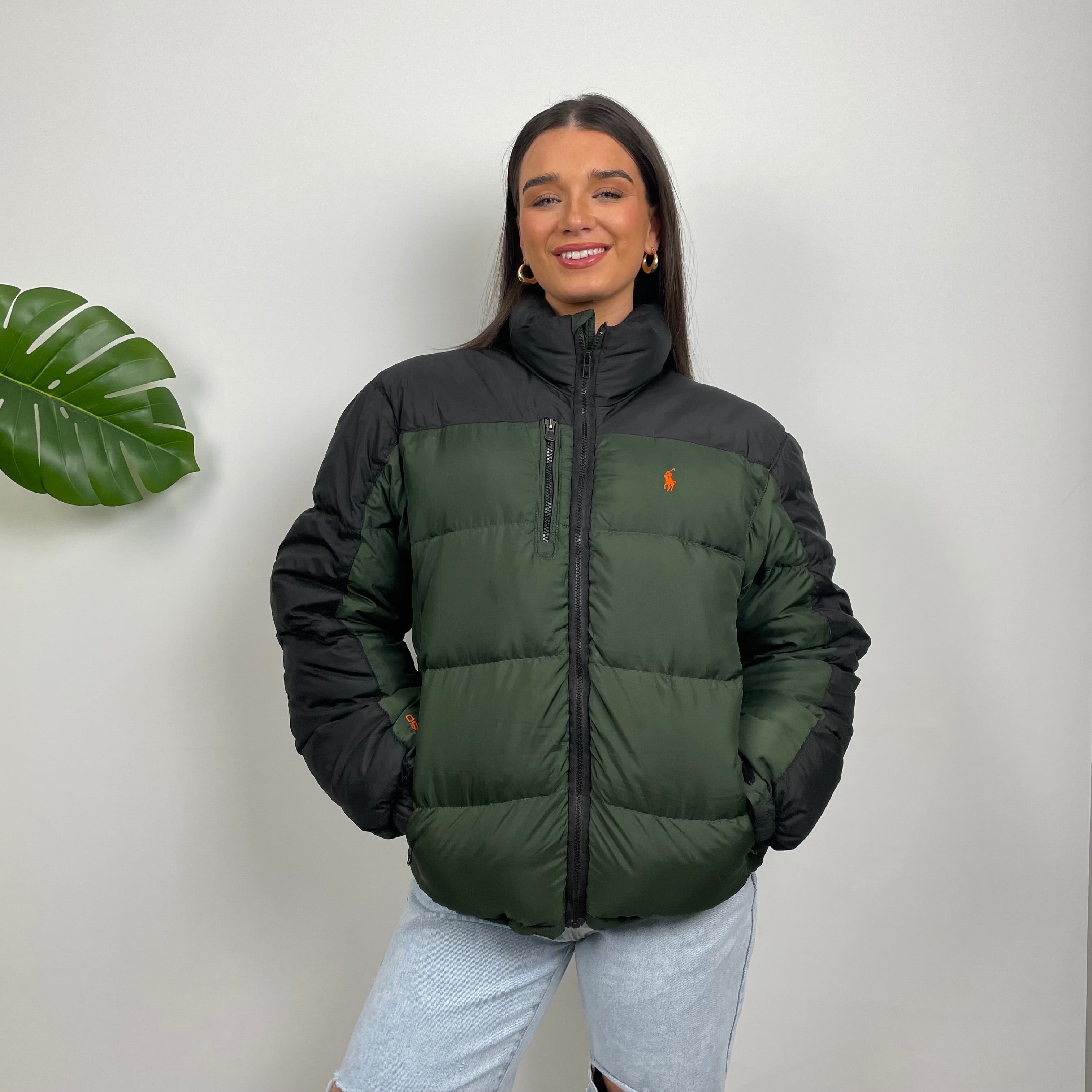 Ralph lauren green puffer coat best sale