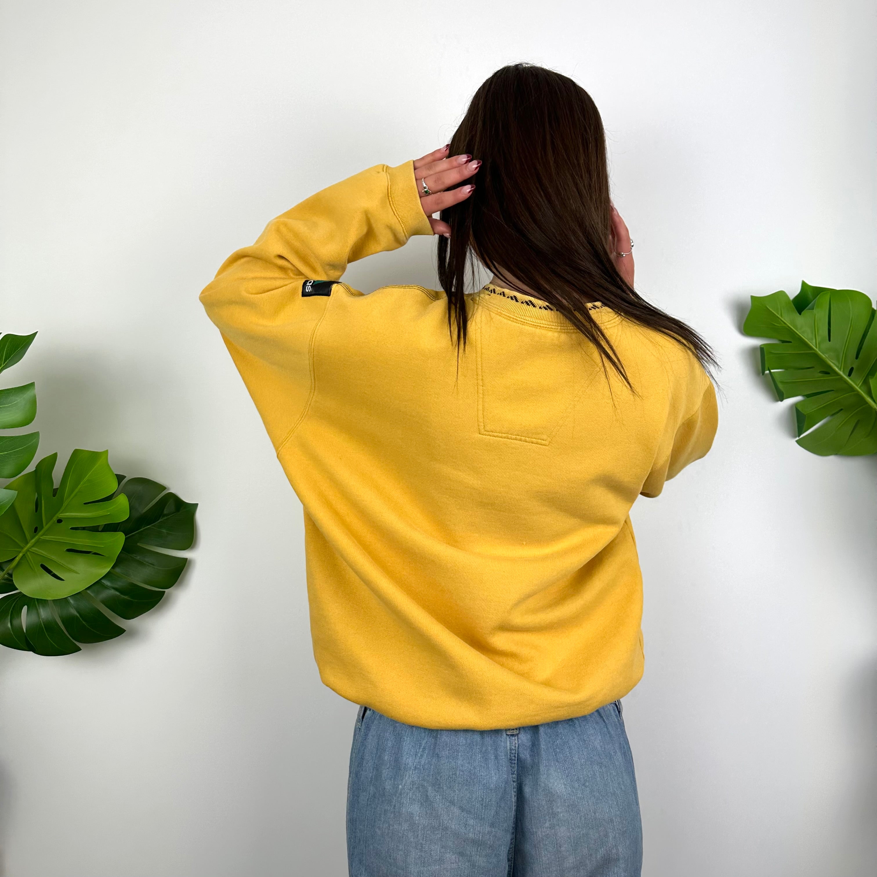 Adidas Equipment EQT RARE Yellow Embroidered Spell Out Sweatshirt (L)