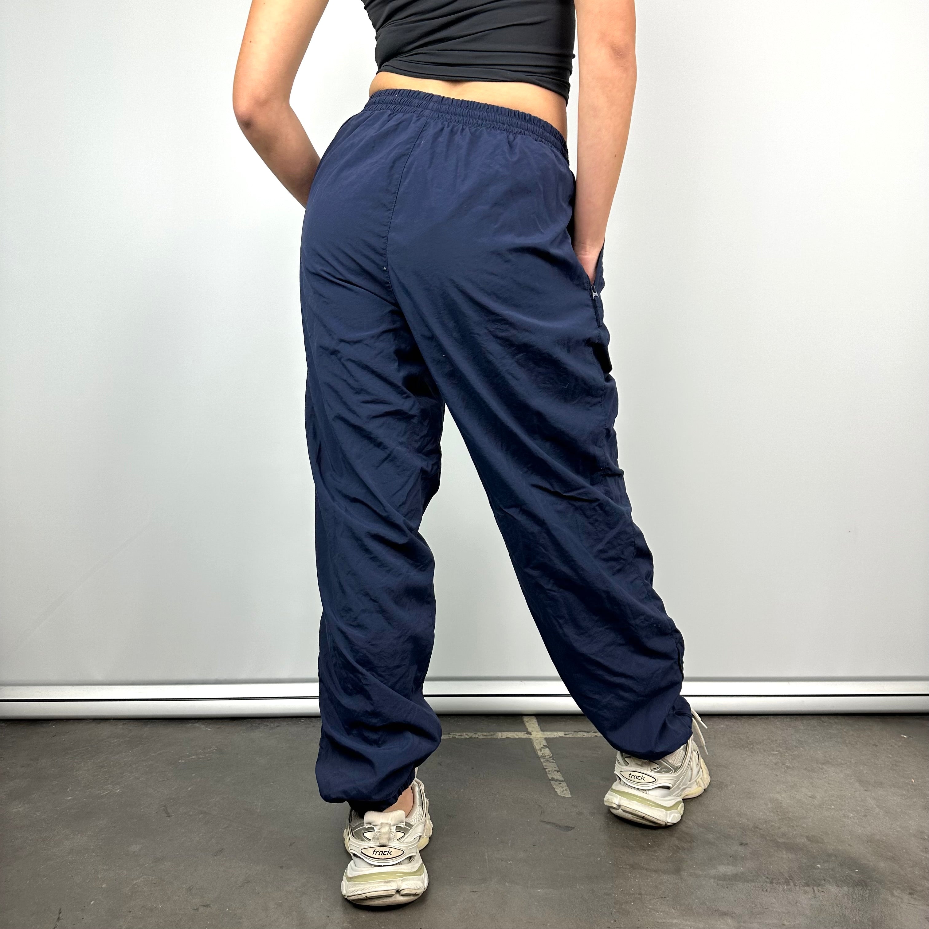 Nike Navy Embroidered Swoosh Track Pants (L)