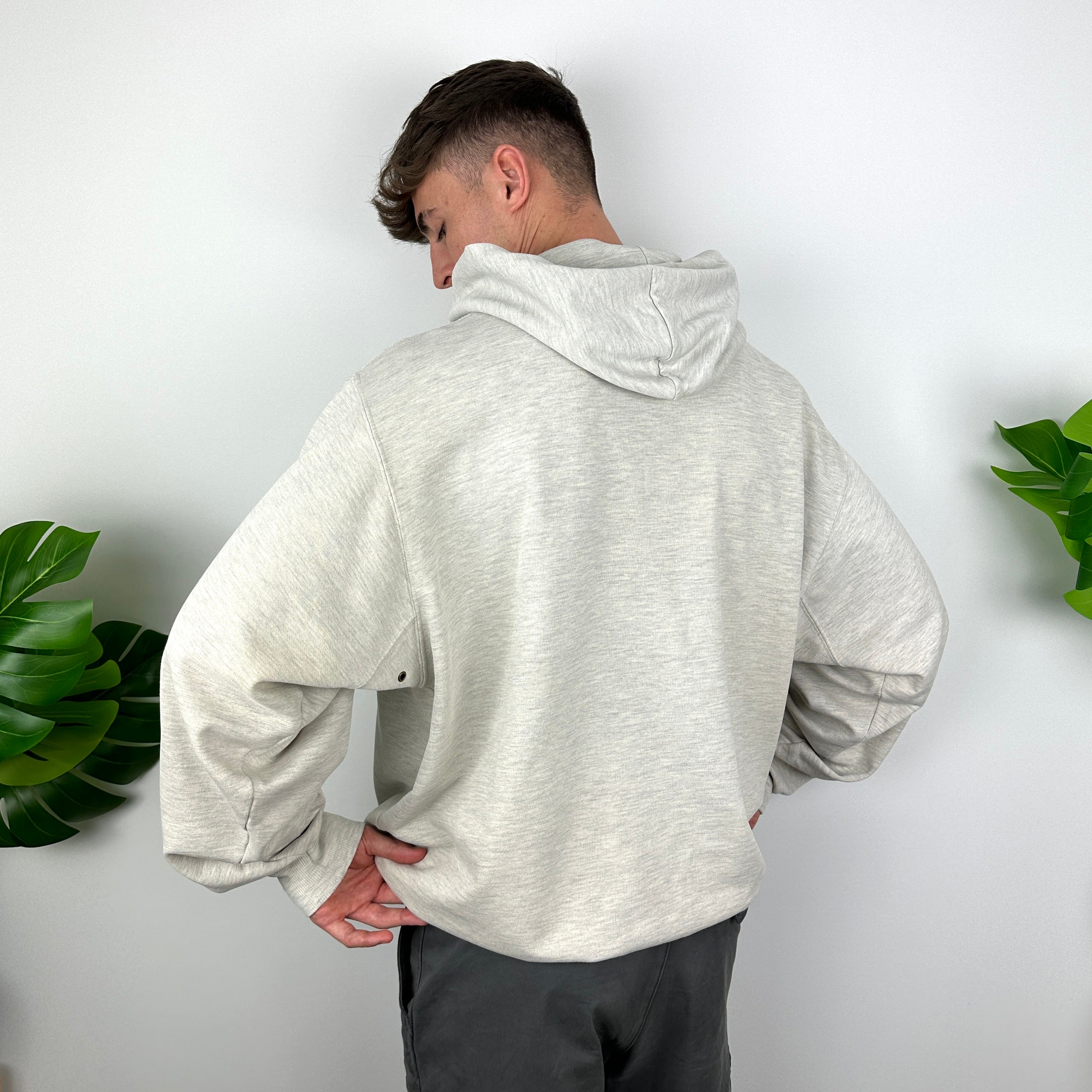 Timberland Grey Embroidered Spell Out Hoodie (L)