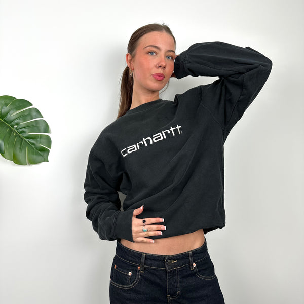 Carhartt Black Embroidered Spell Out Sweatshirt (M)