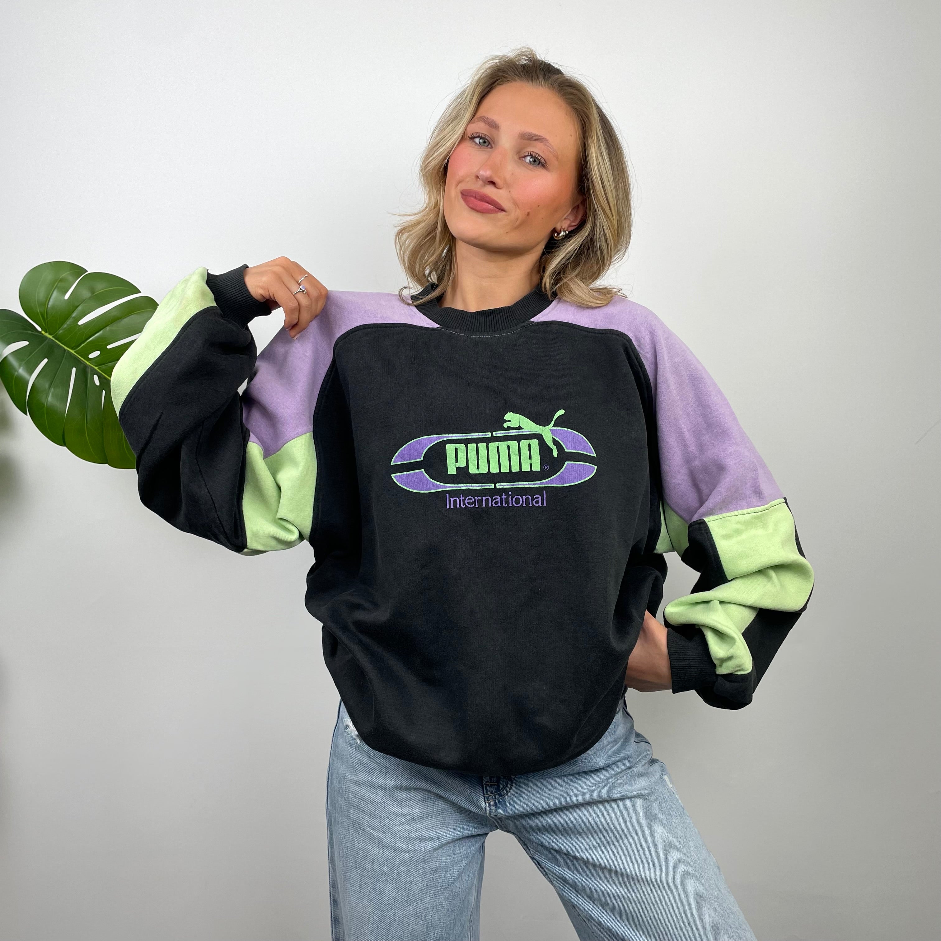 PUMA RARE Black Spell Out Sweatshirt (L)
