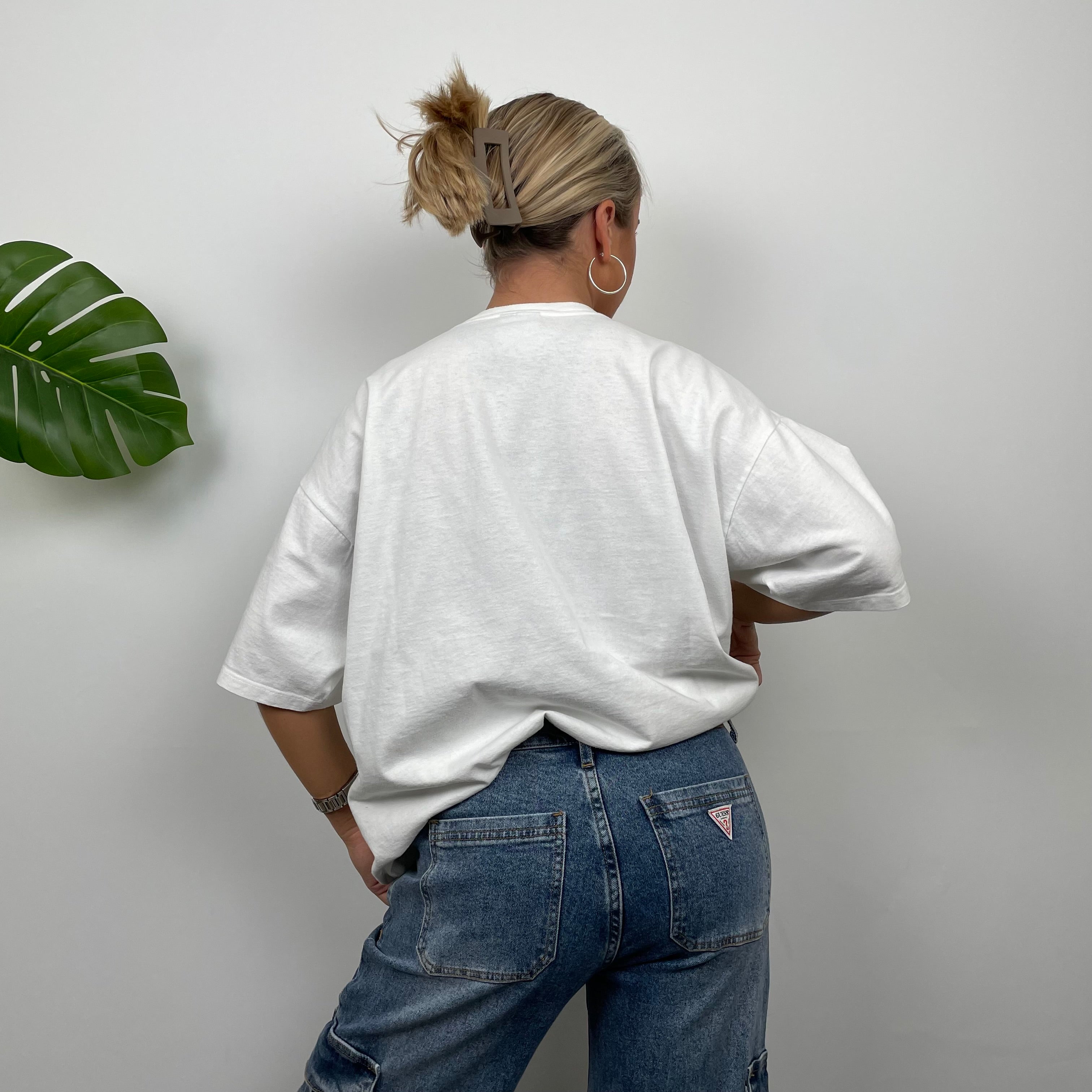 Nike Air White Embroidered Spell Out T Shirt (L)