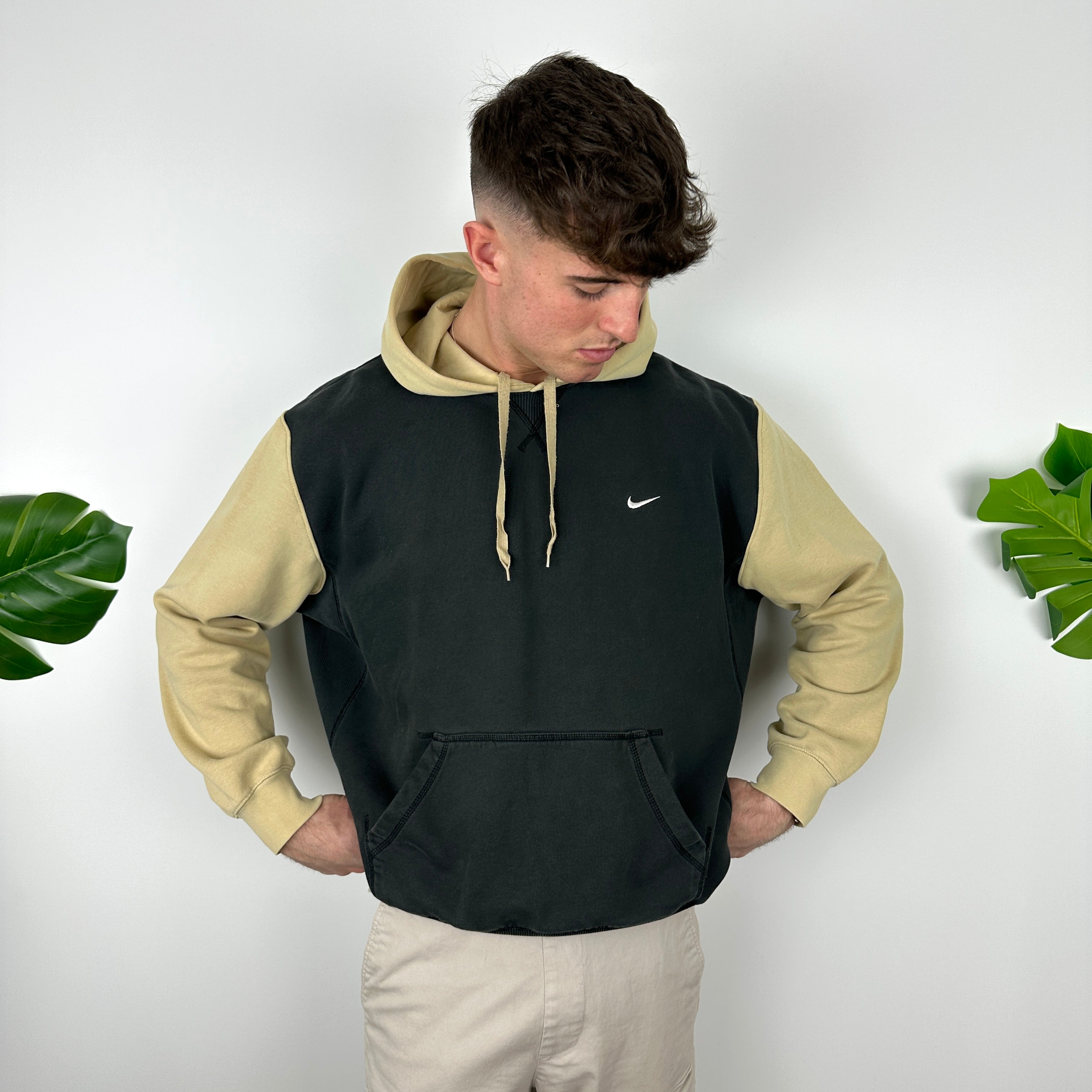 Nike Black Embroidered Swoosh Hoodie (L)