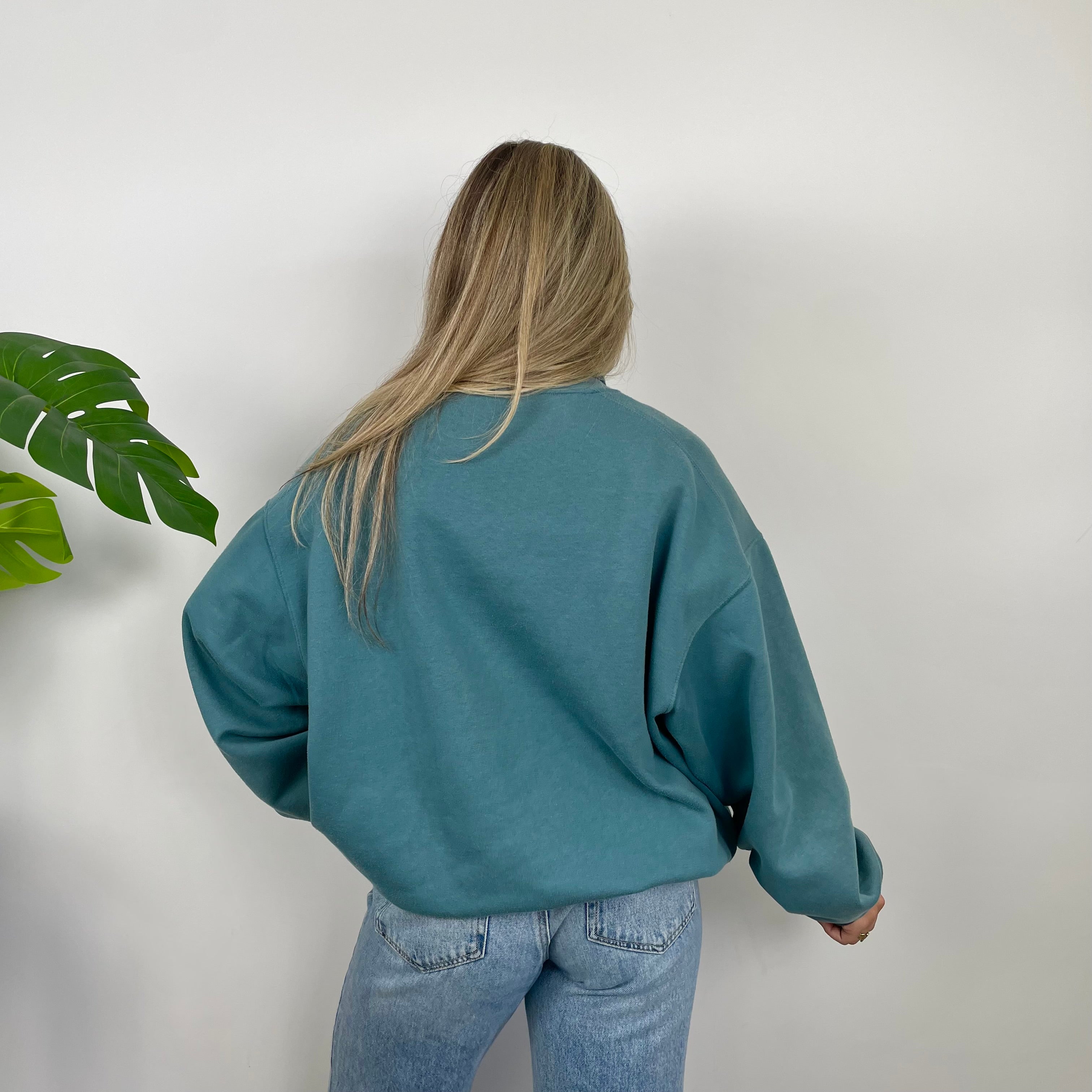 Nike Green Embroidered Swoosh Sweatshirt (XL)