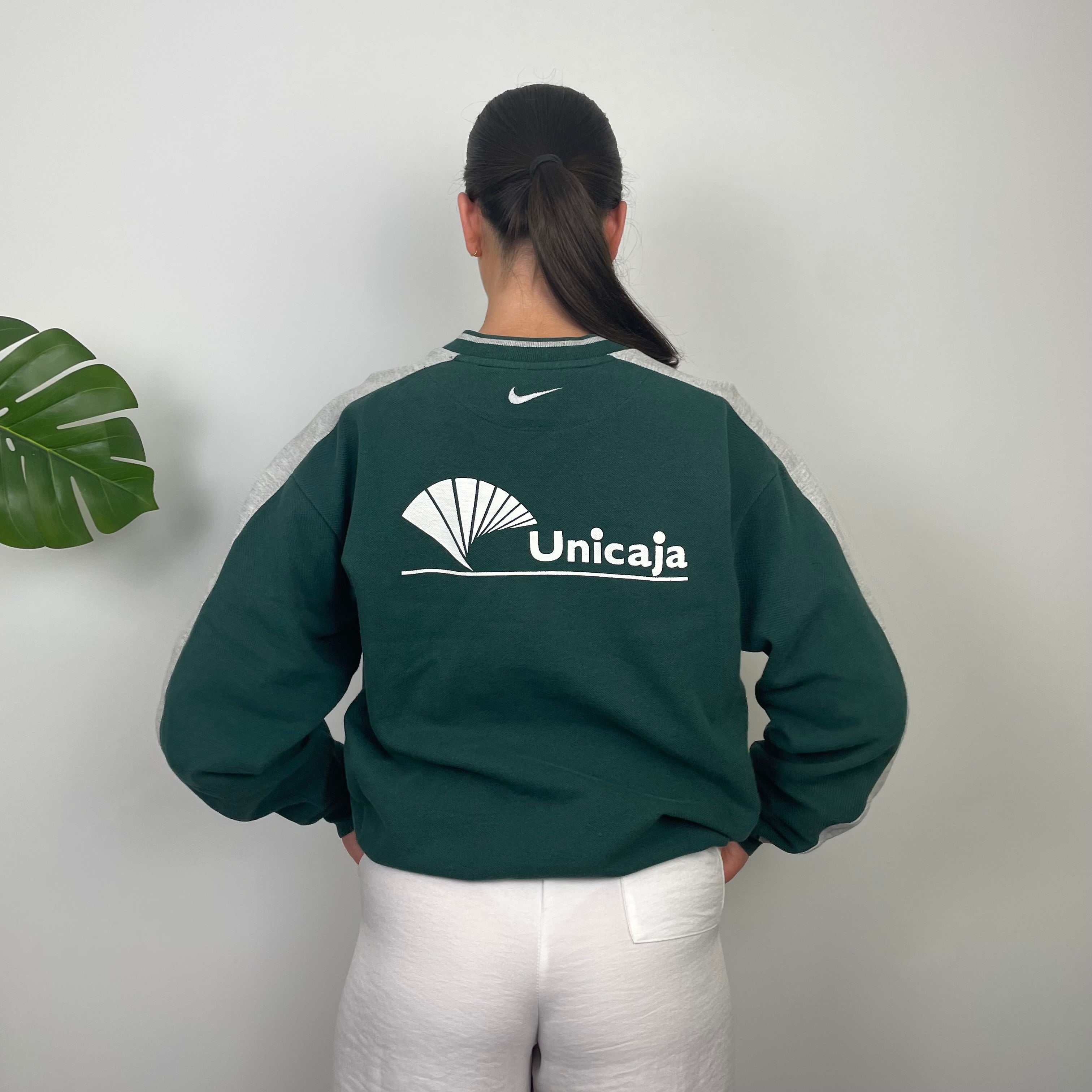 Nike Green Embroidered Swoosh Sweatshirt (M)