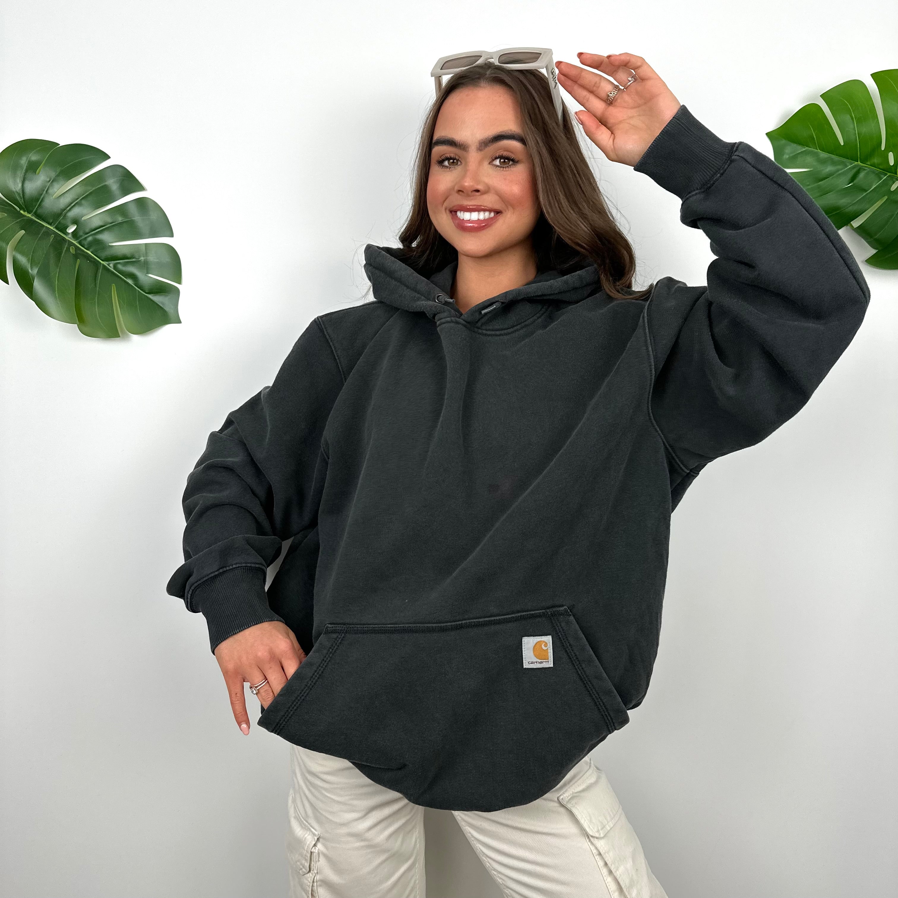 Carhartt Black Embroidered Logo Hoodie (L)