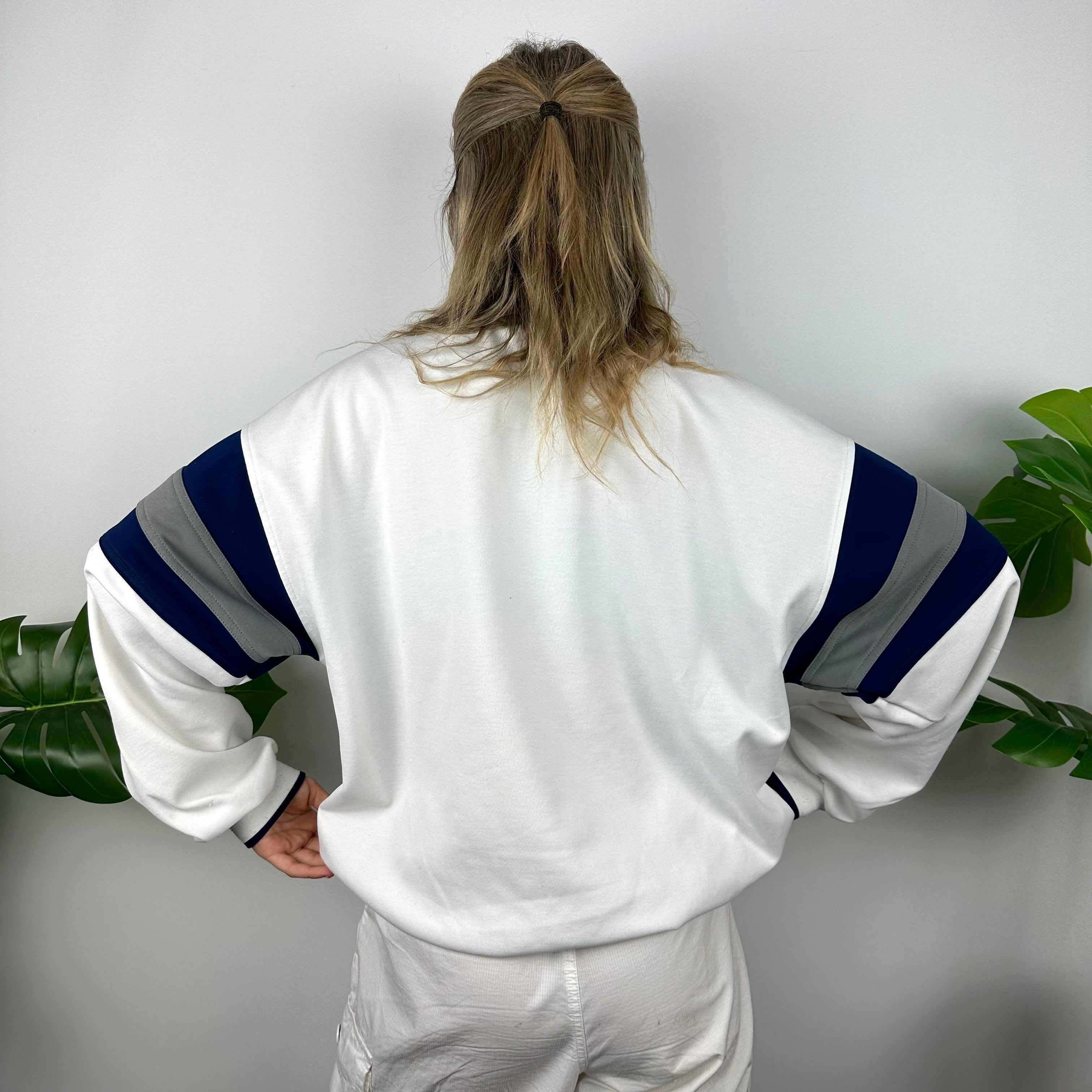 Nike White Embroidered Spell Out Sweatshirt (L)