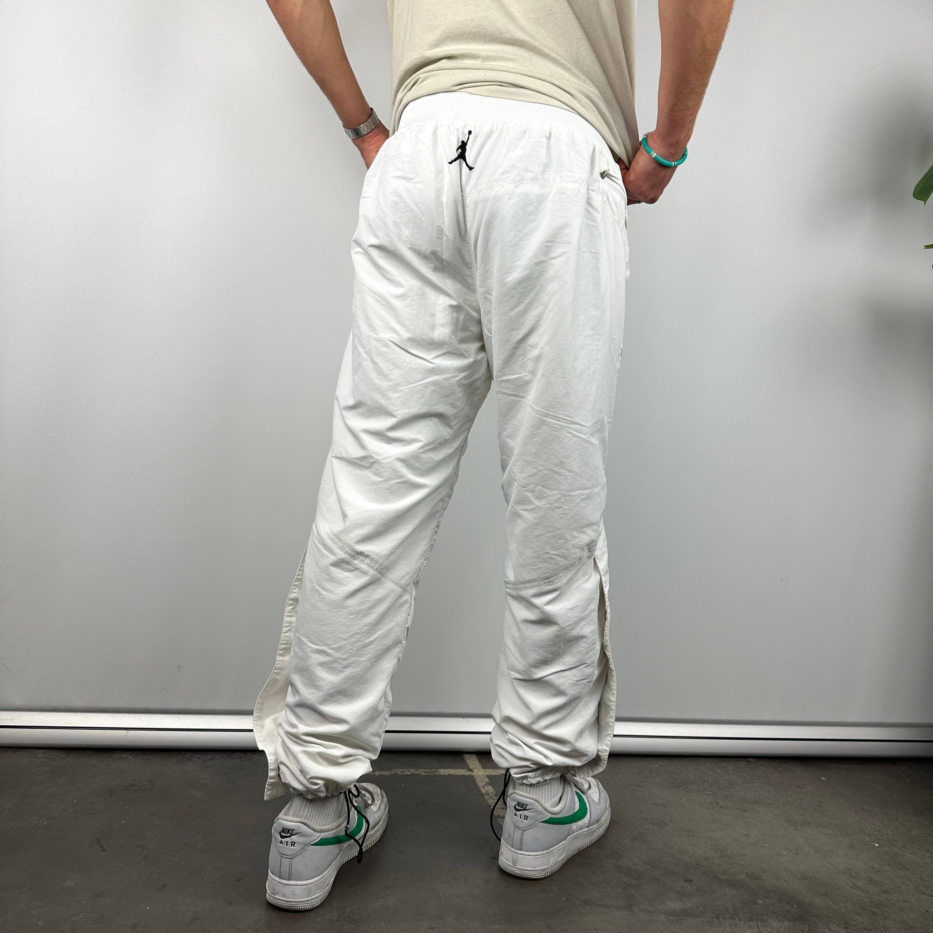 Nike Air Jordan White Spell Out Track Pants (L)
