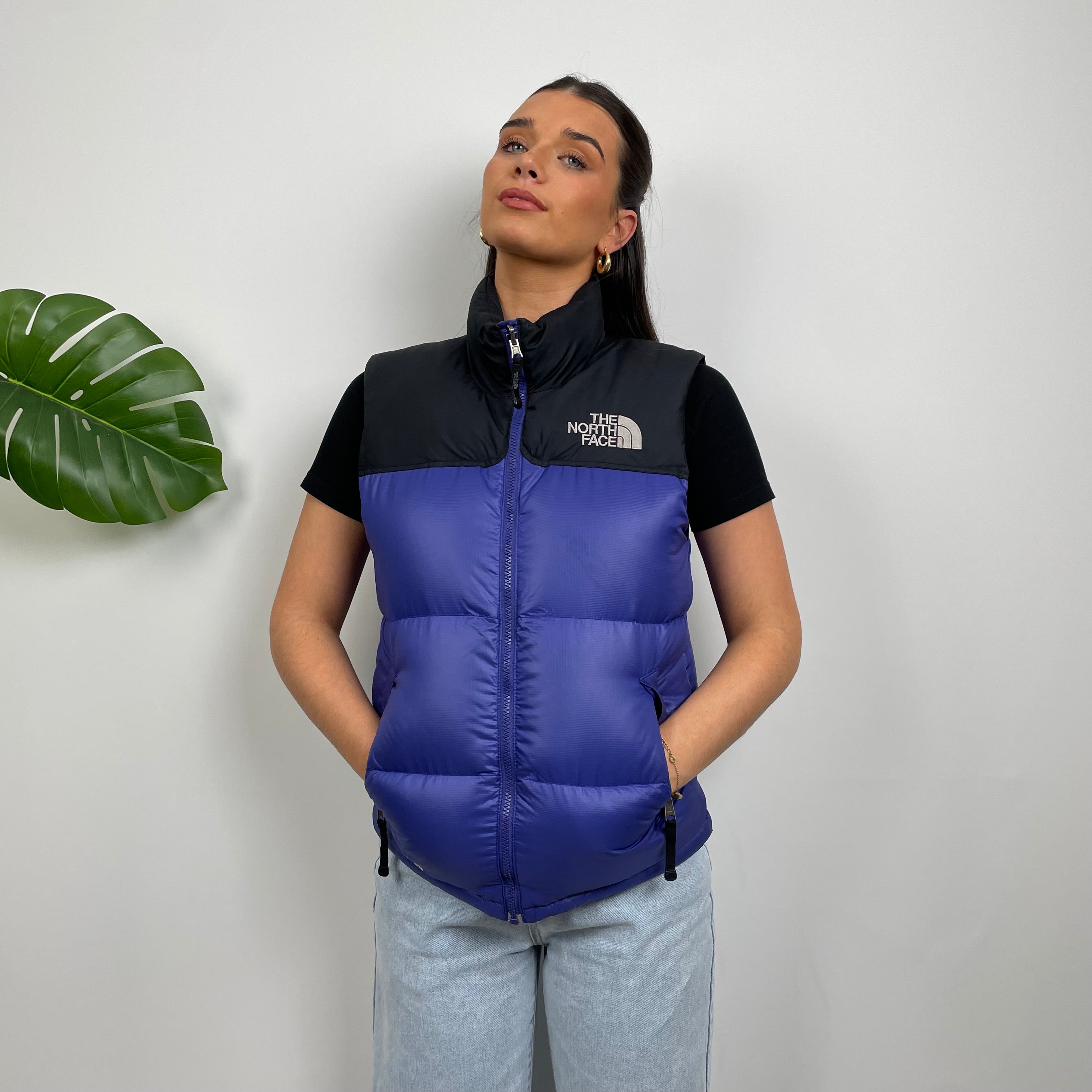 North Face RARE Blue Nuptse 700 Puffer Gilet (S)