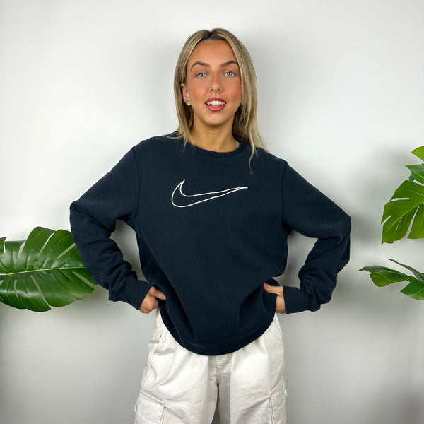 Nike Navy Embroidered Swoosh Sweatshirt (M)